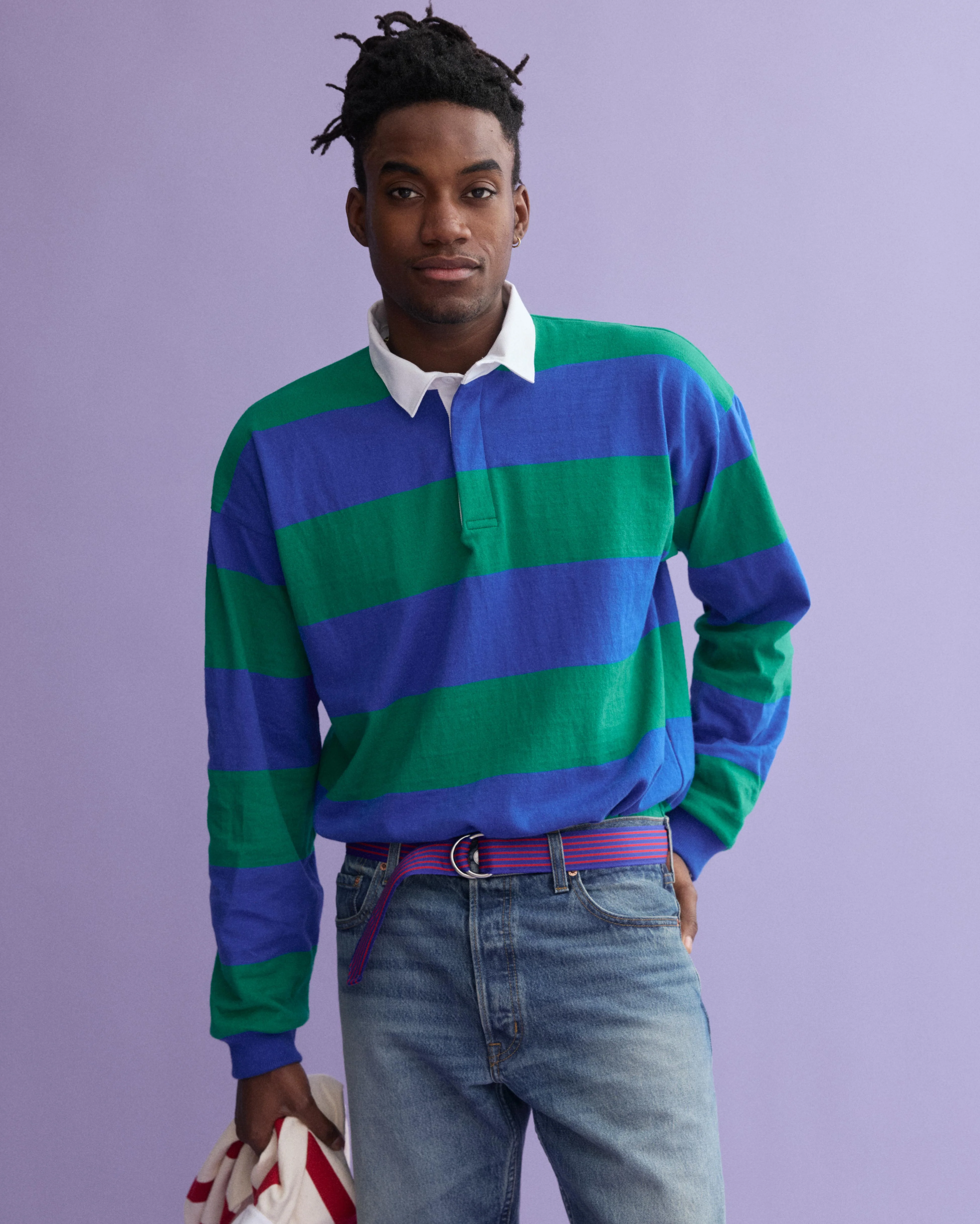 J.Press x Alex Mill Rugby Striped Shirt In Cotton