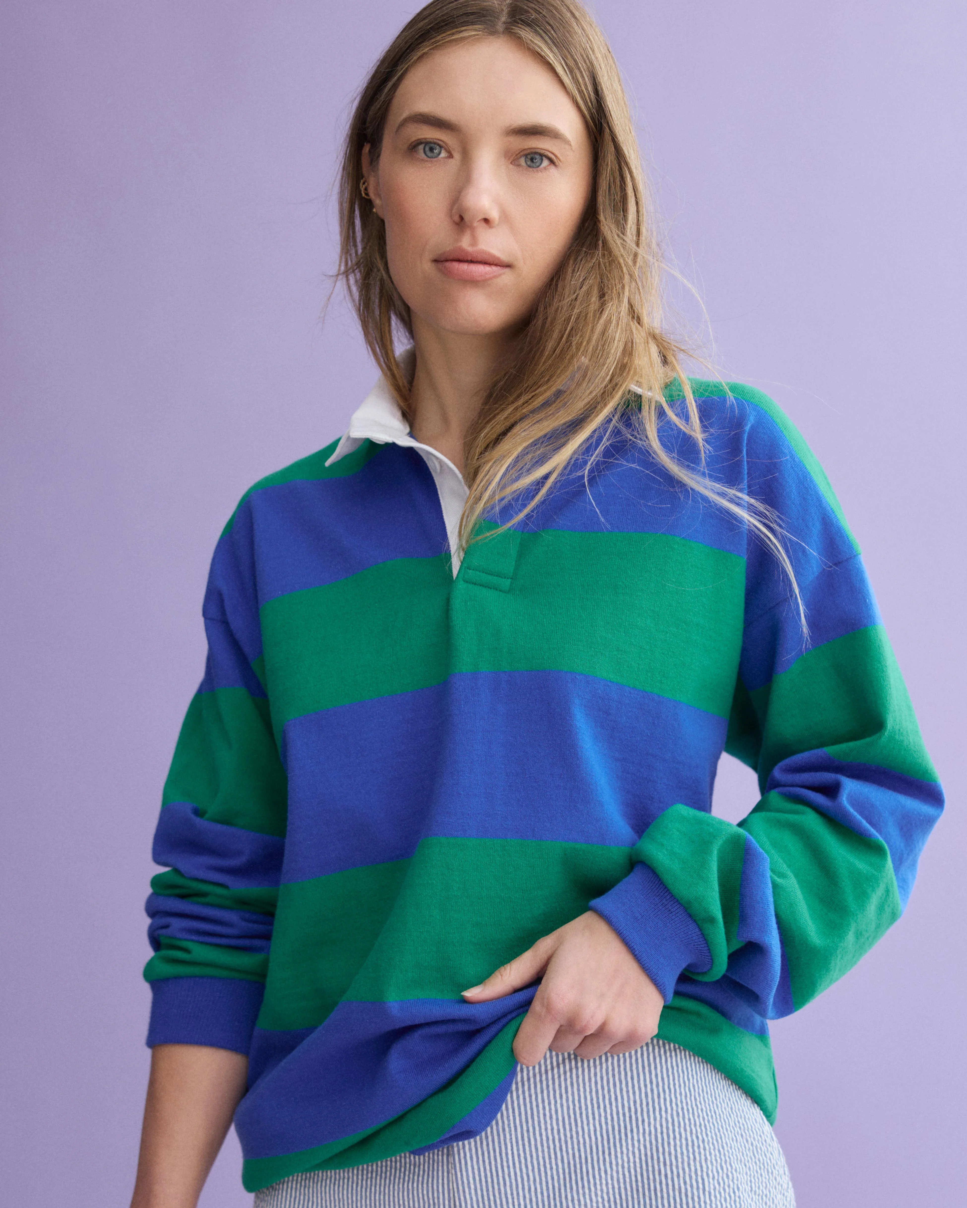 J.Press x Alex Mill Rugby Striped Shirt In Cotton - Image 6