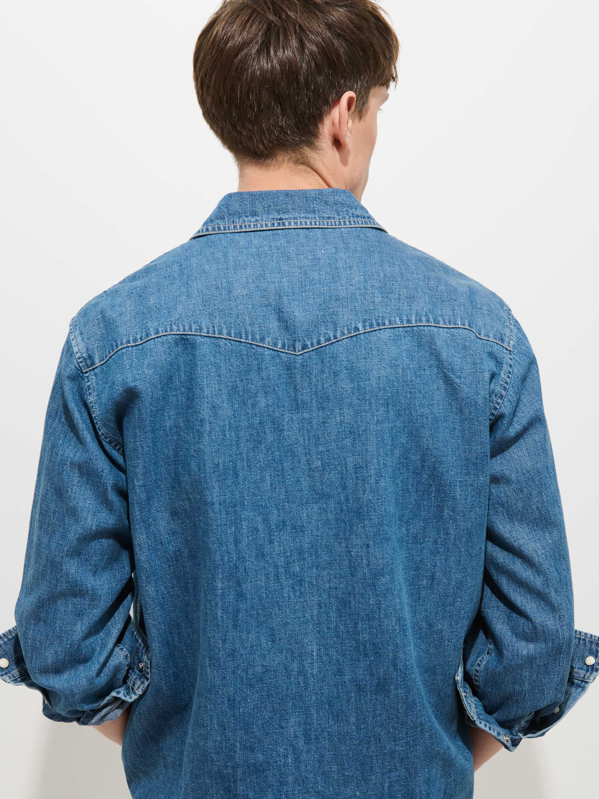 Jackson Pocket Shirt In Denim - Image 5