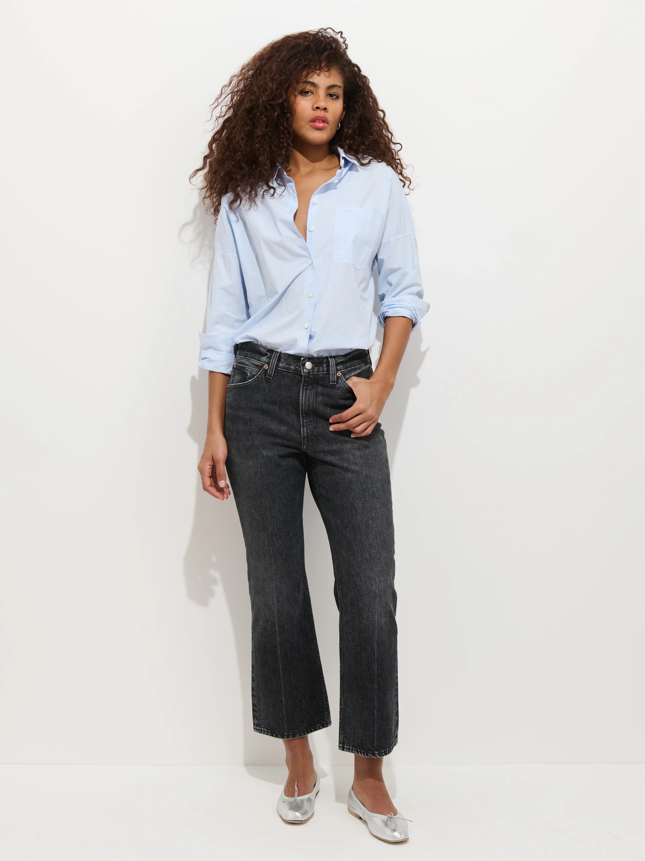 Bessette Mid Rise Boot Cut Cropped Jean
