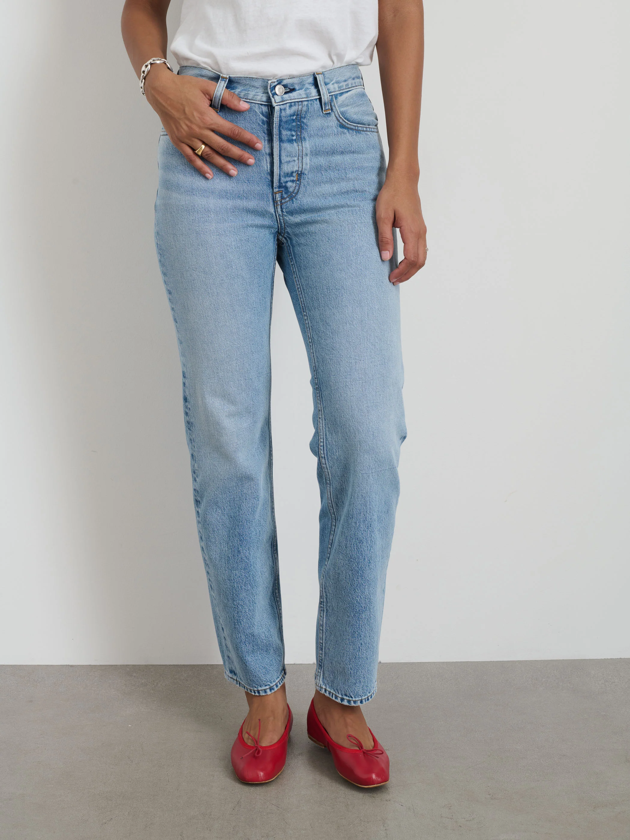Jane Mid Rise Straight Jean - Image 3