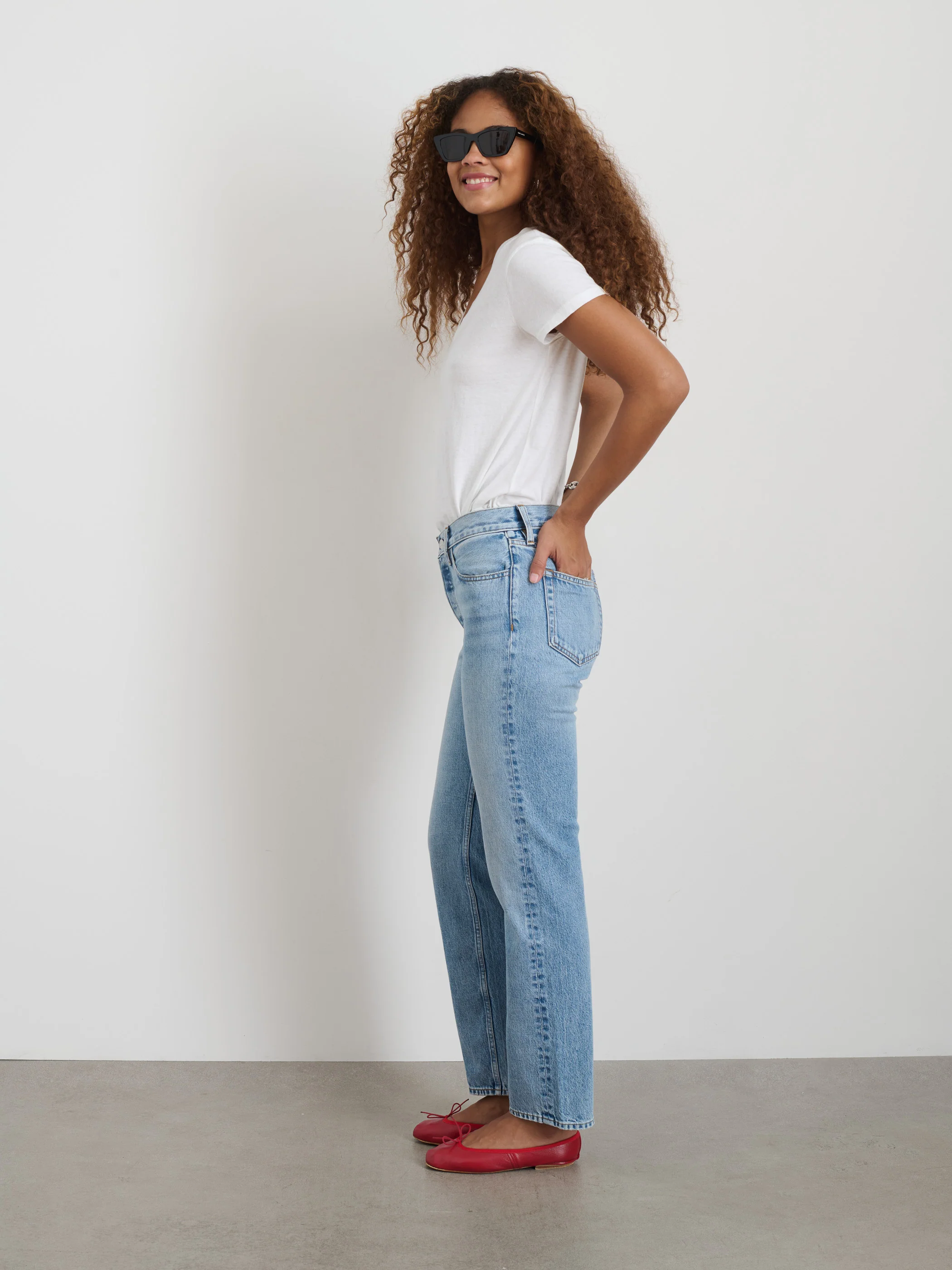 Jane Mid Rise Straight Jean - Image 4