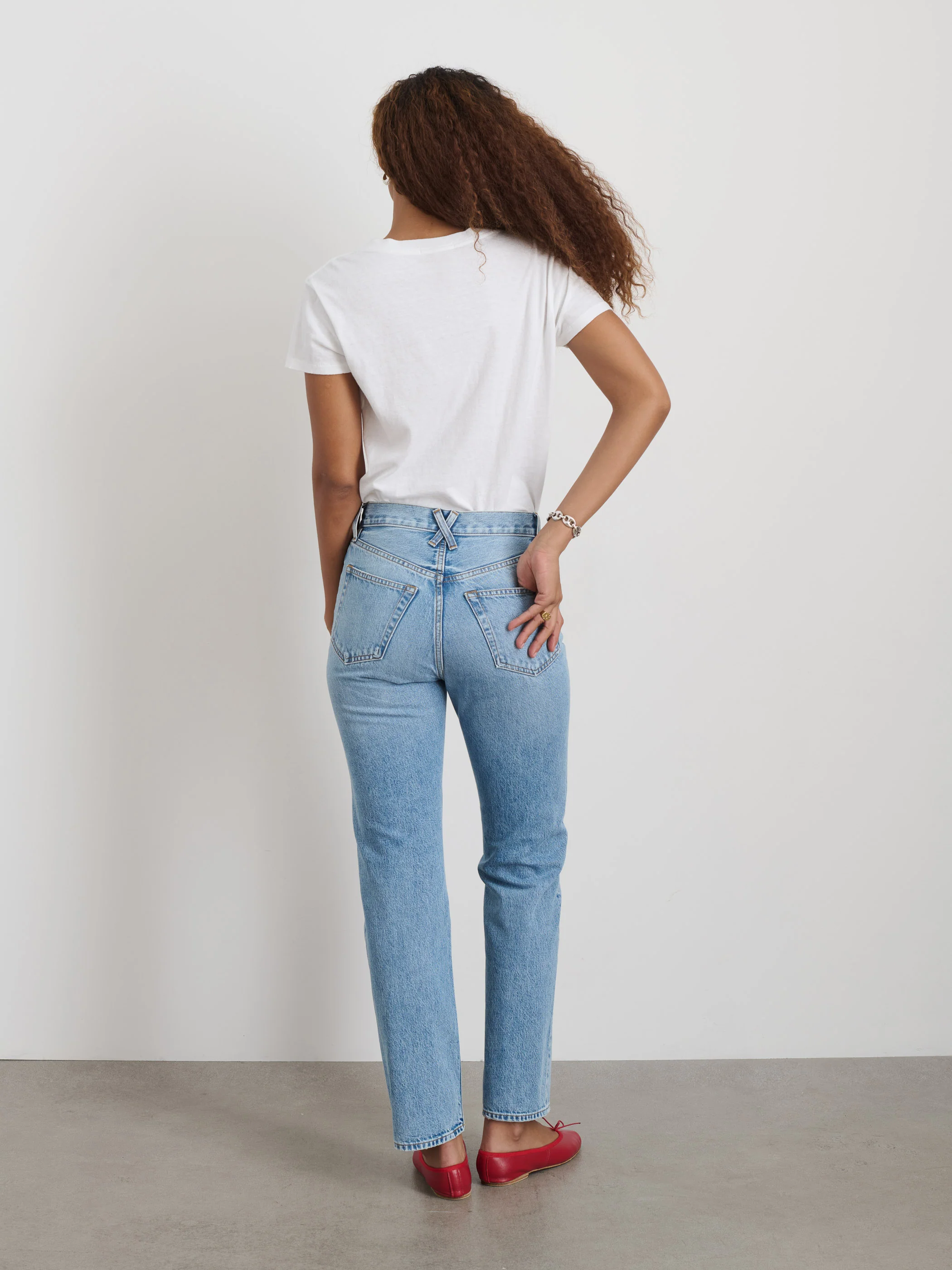 Jane Mid Rise Straight Jean - Image 5