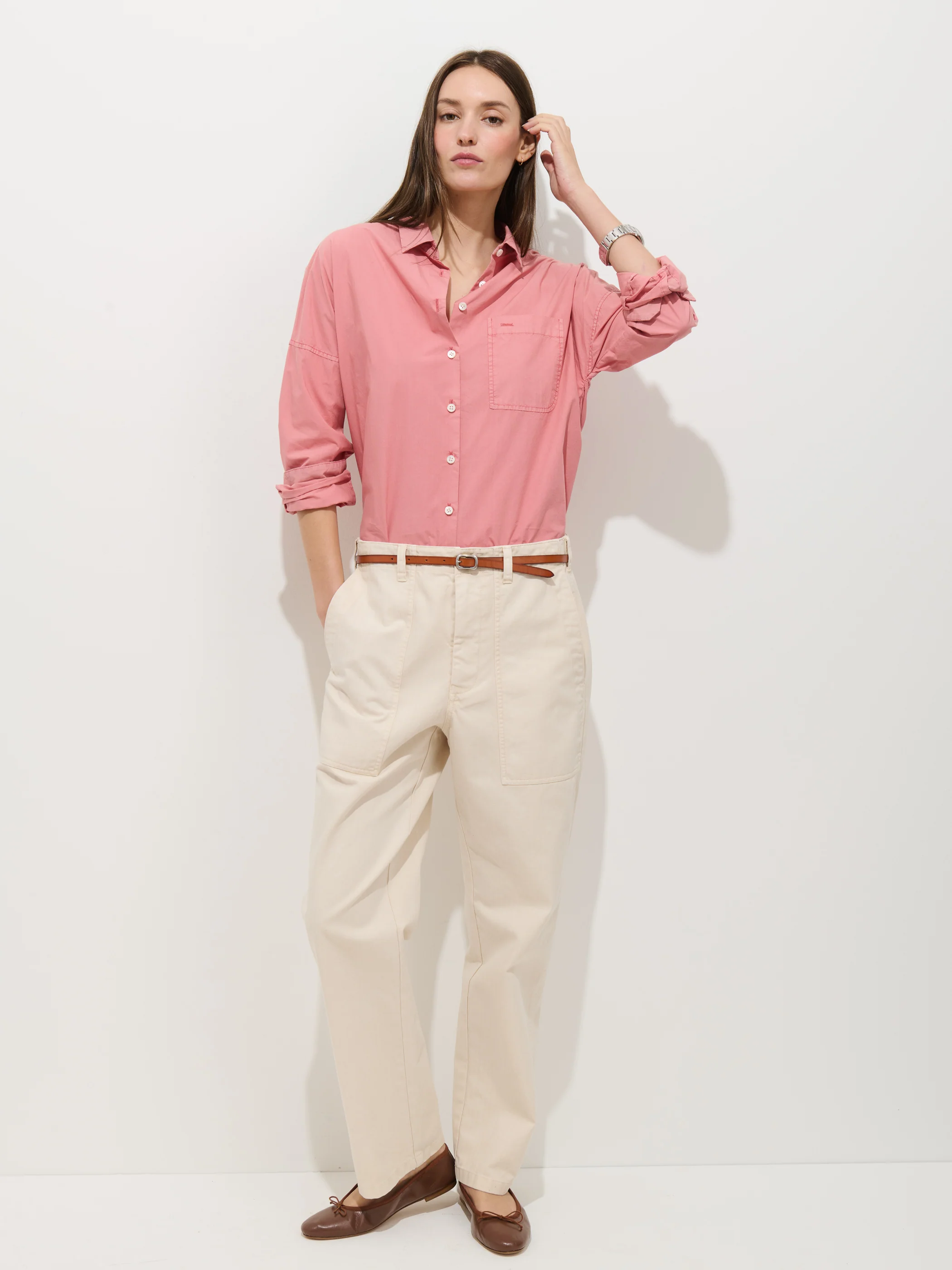 Jo Shirt In Cotton Poplin - Image 3