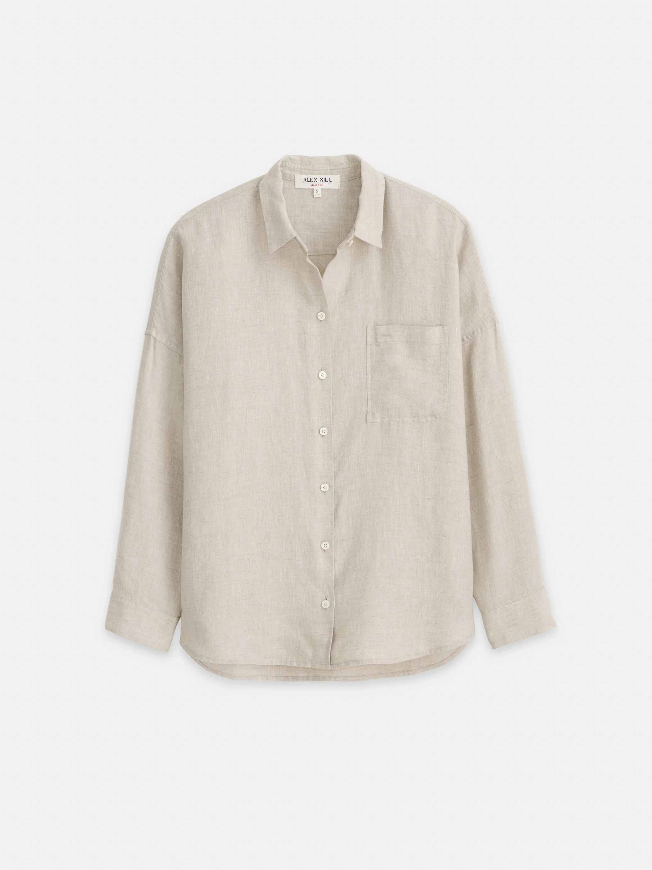Jo Shirt In Flax Linen - Image 2