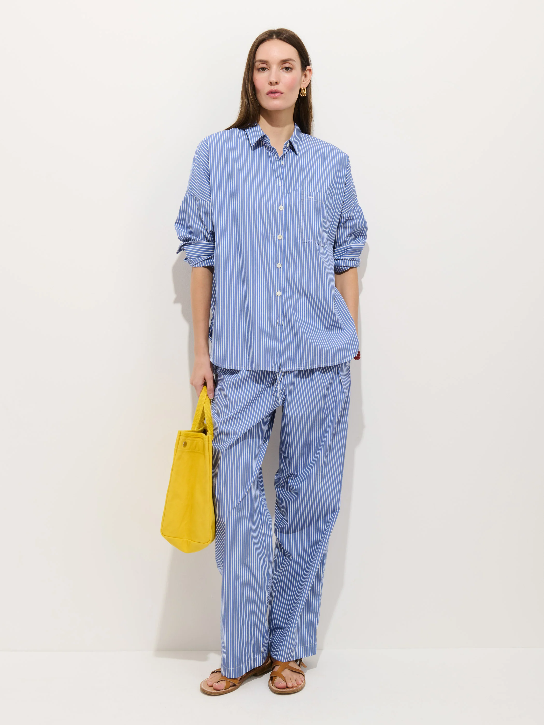 Jo Striped Shirt In Cotton Poplin - Image 3