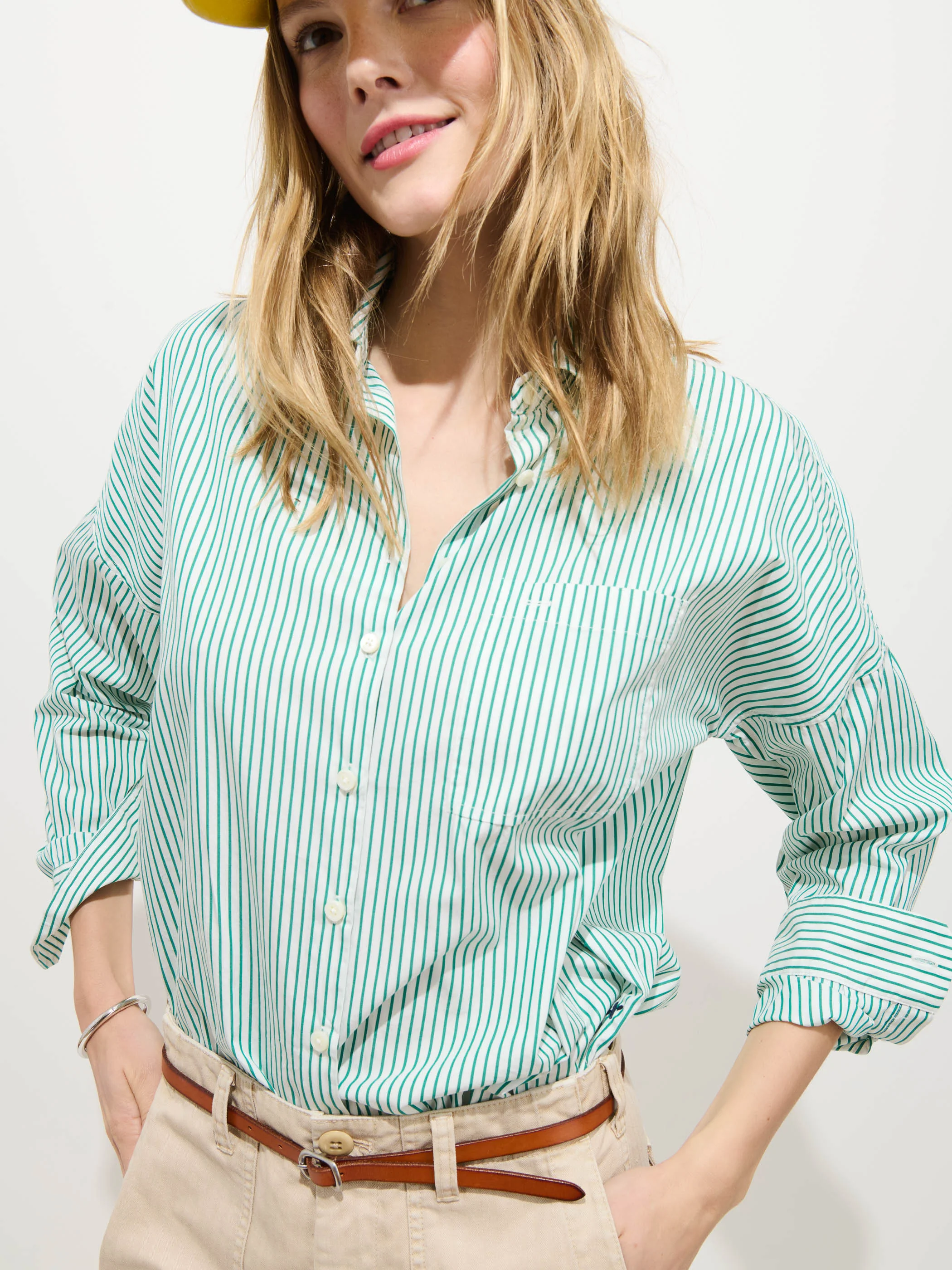 Jo Striped Shirt In Cotton Poplin - Image 4