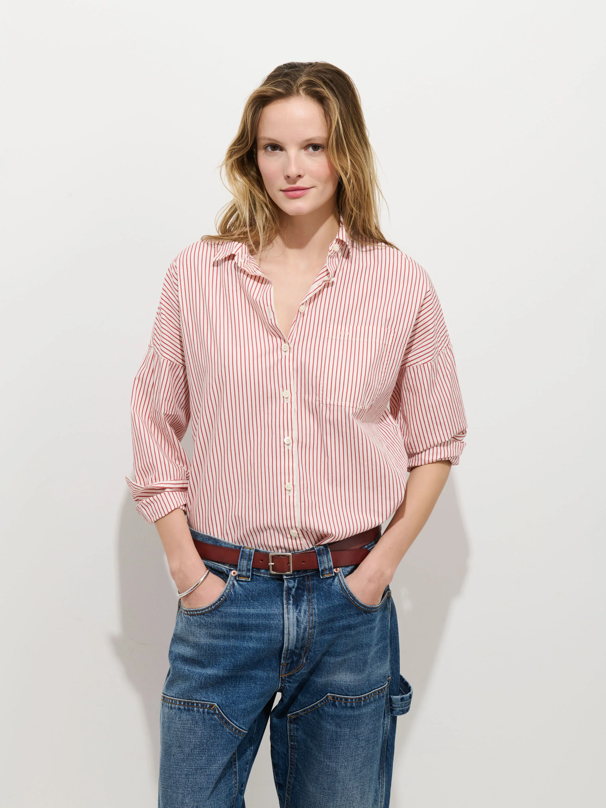 Jo Striped Shirt In Cotton Poplin - Image 3