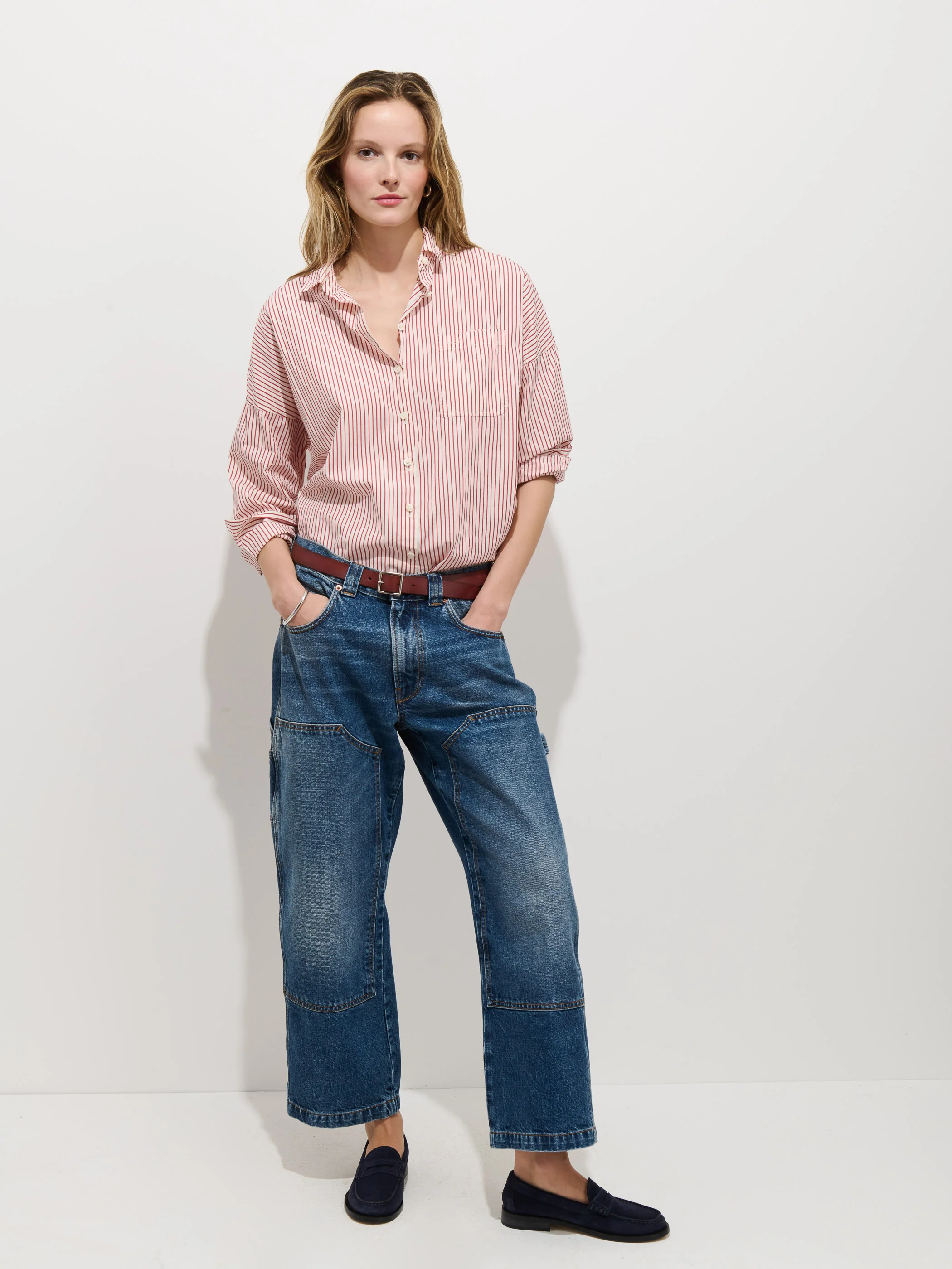 Jo Striped Shirt In Cotton Poplin - Image 4