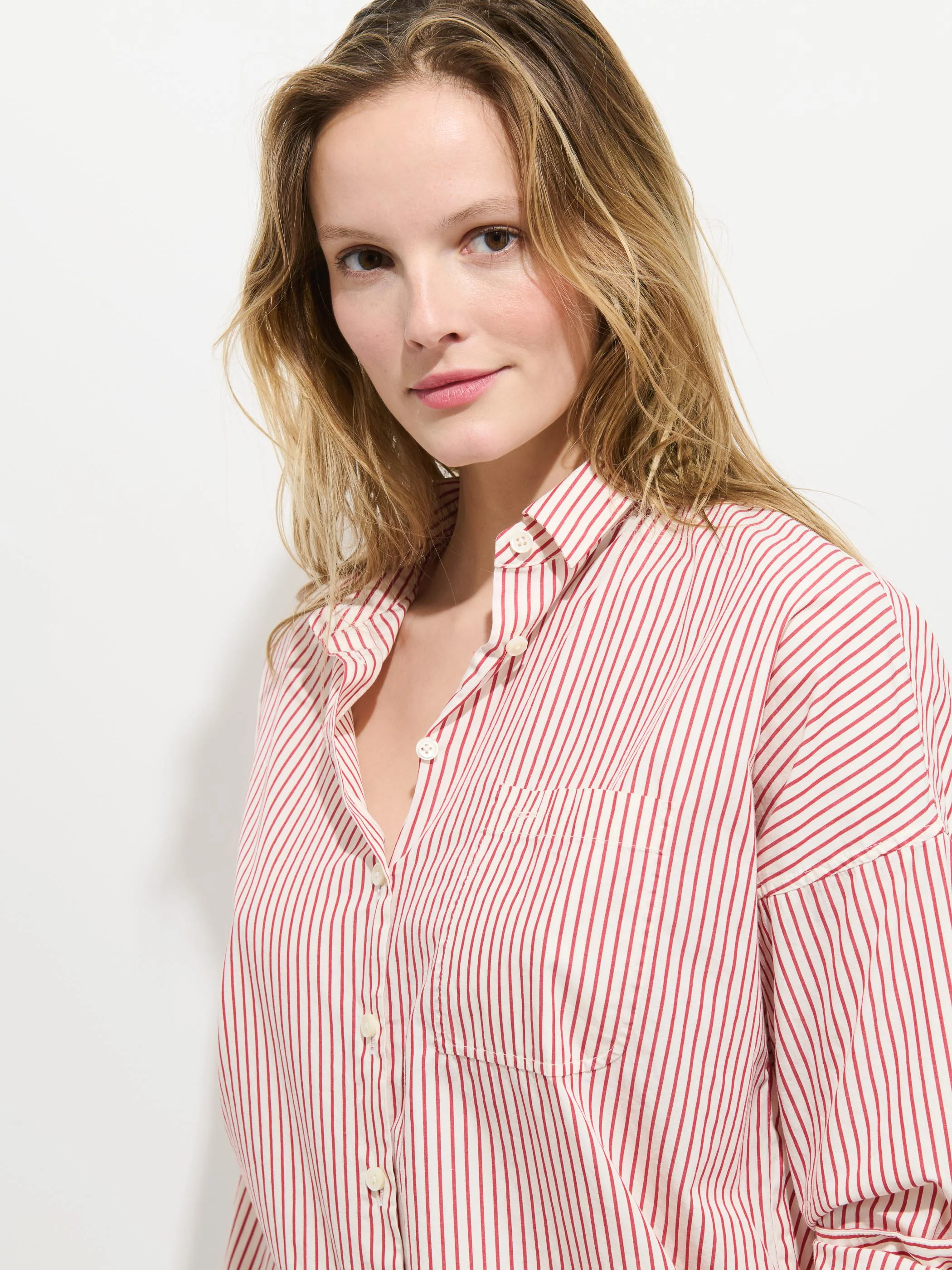 Jo Striped Shirt In Cotton Poplin - Image 5