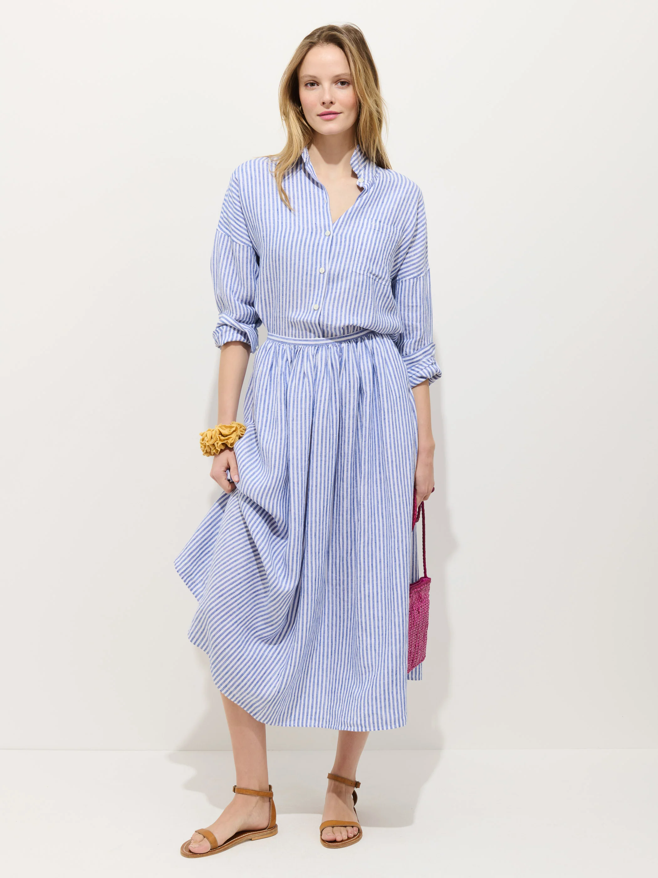 Jo Striped Shirt In Linen - Image 3