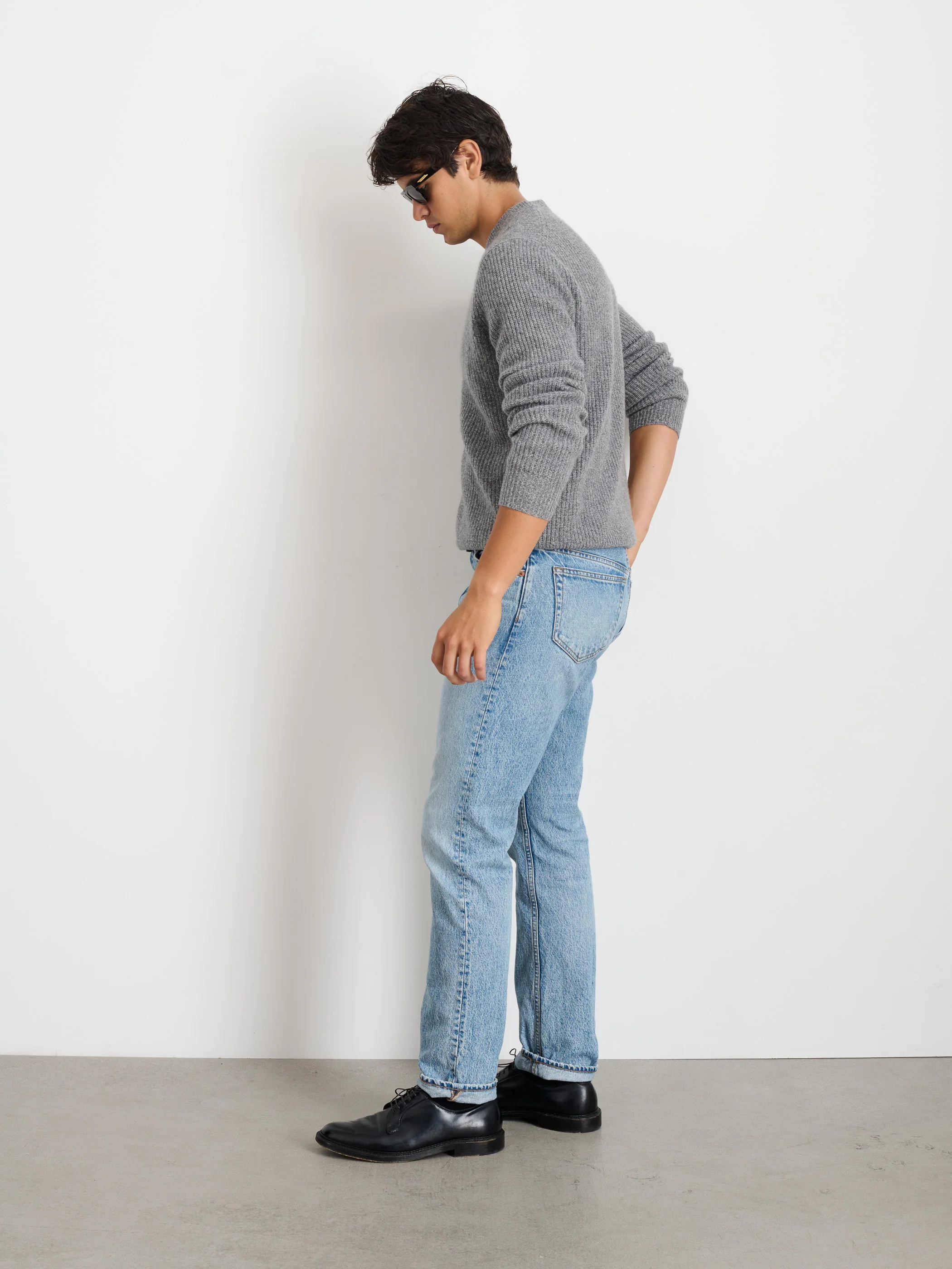 Jordan Sweater in Washed Cashmere - Image 4