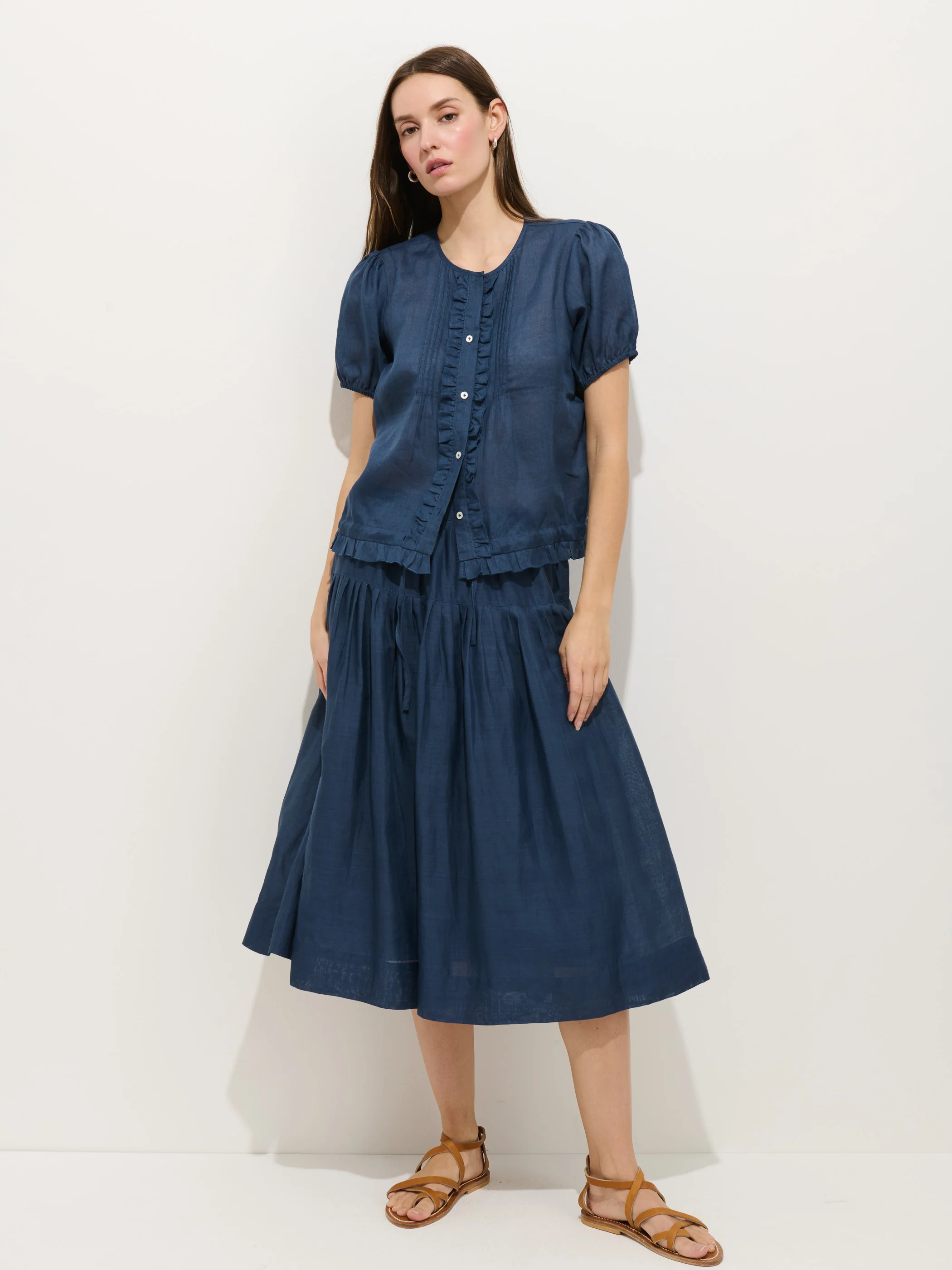 Brittany Skirt In Ramie - Image 4