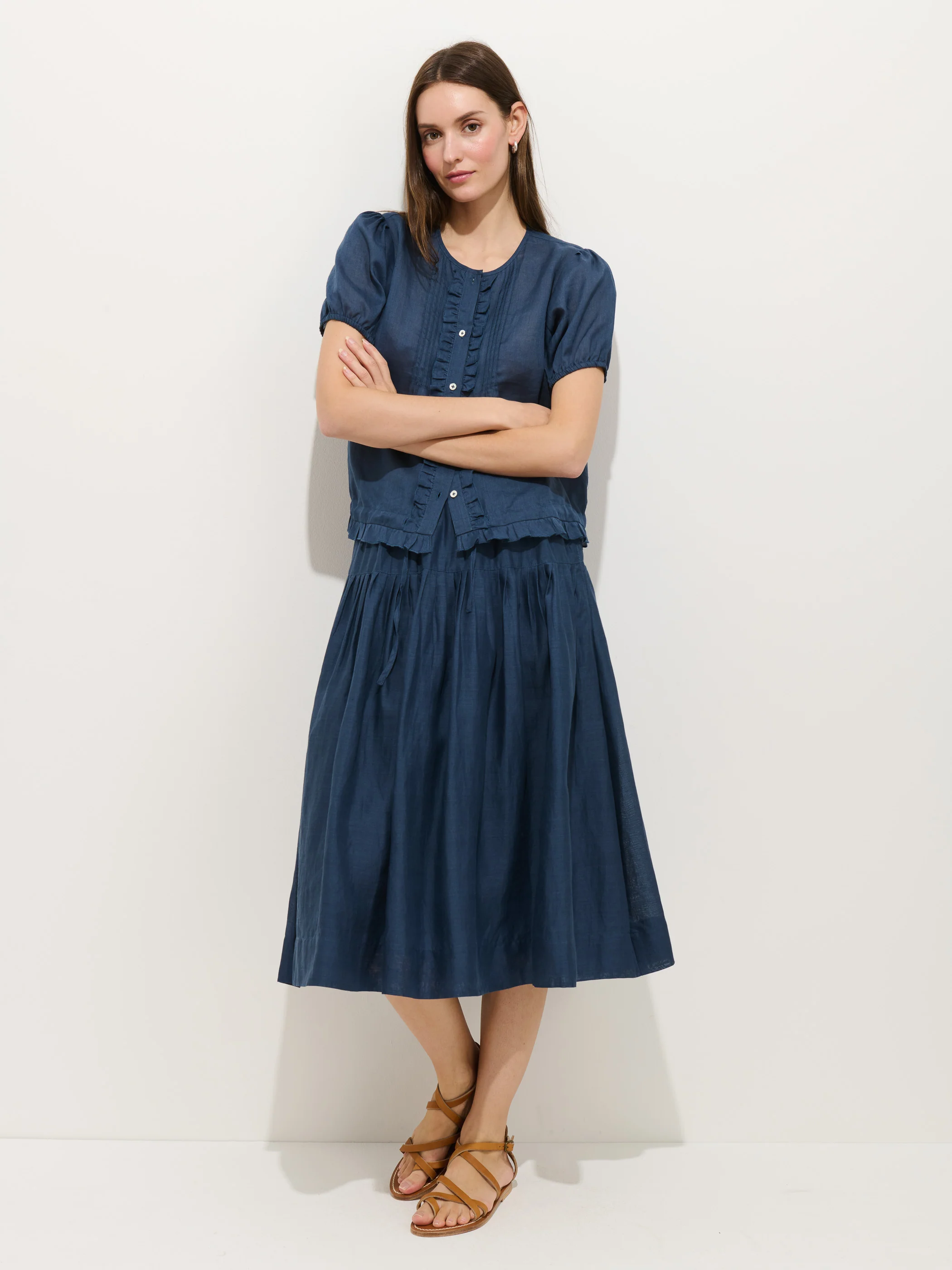 Brittany Skirt In Ramie - Image 5