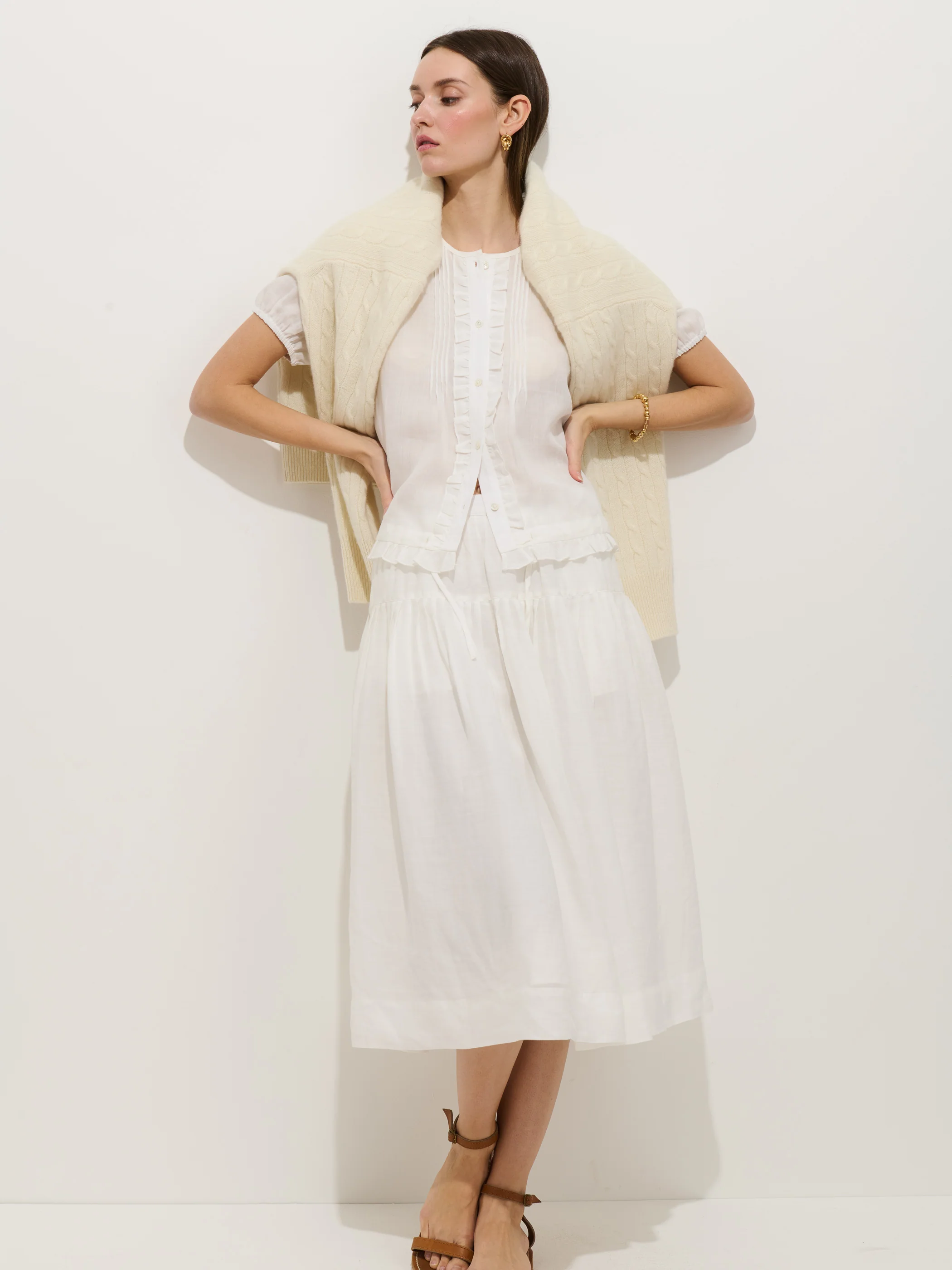 Brittany Skirt In Ramie - Image 4