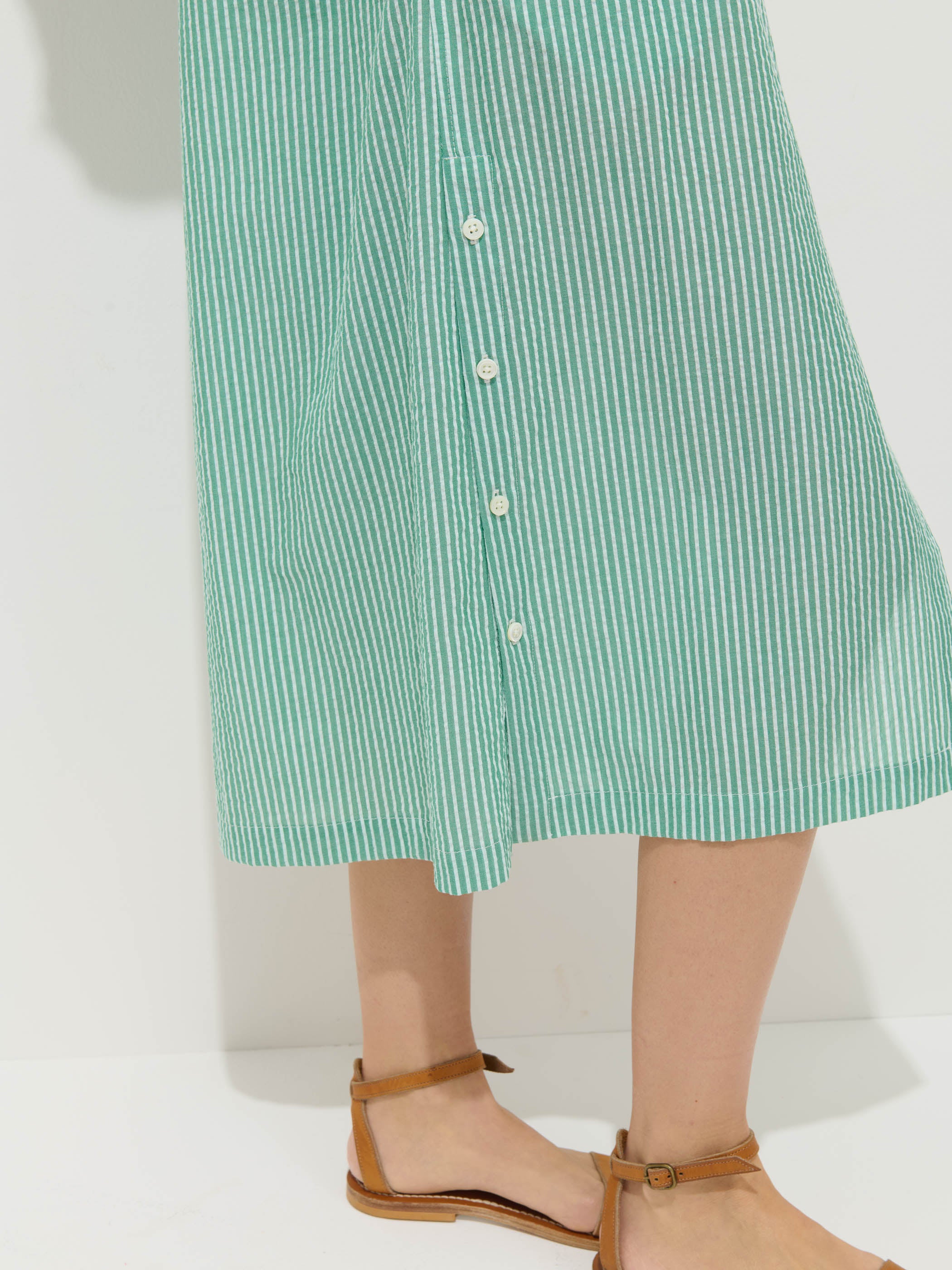 Kerry Shirtdress In Seersucker - Image 6
