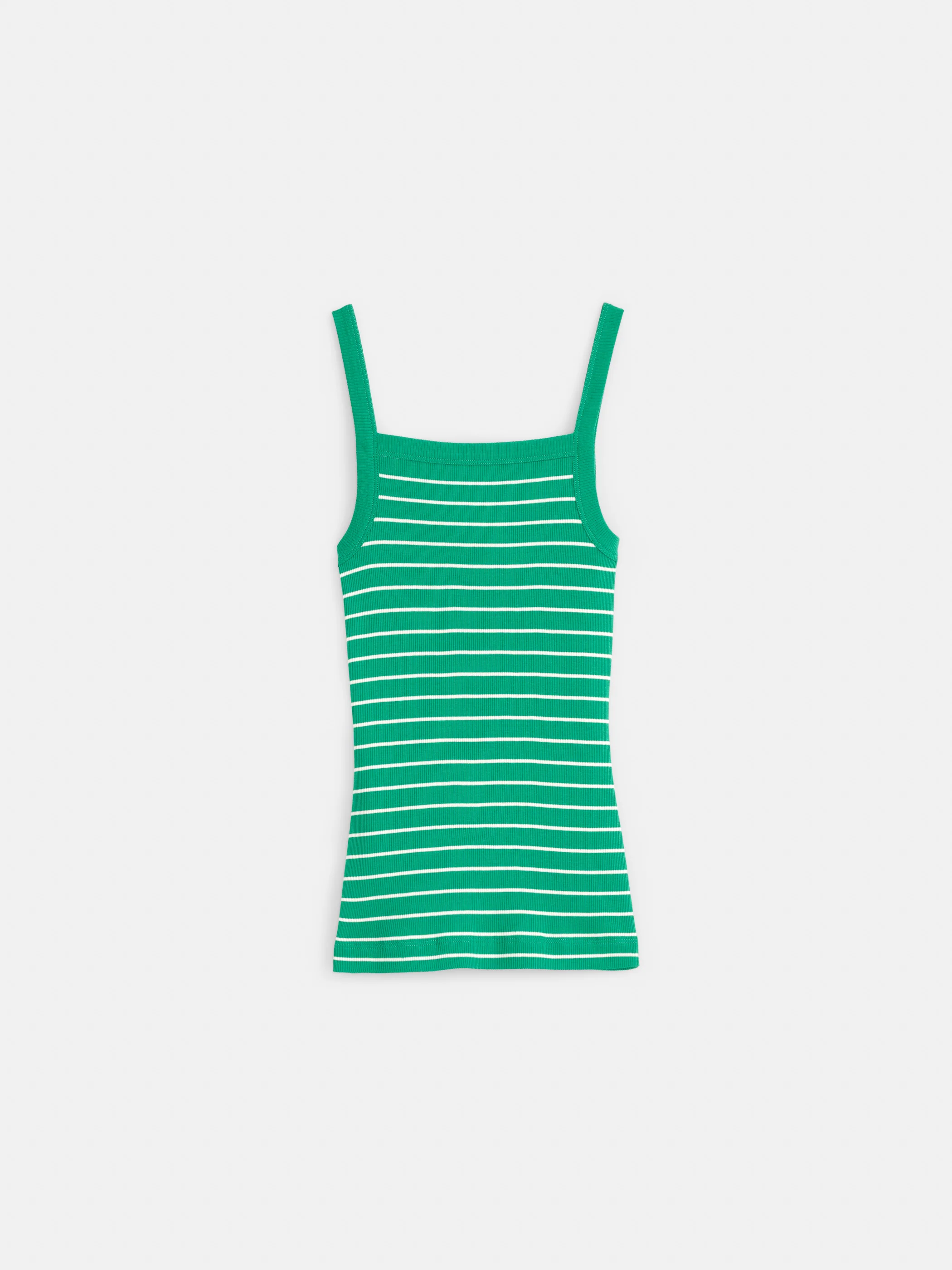 Lara Striped Tank In Fine Rib - Image 3