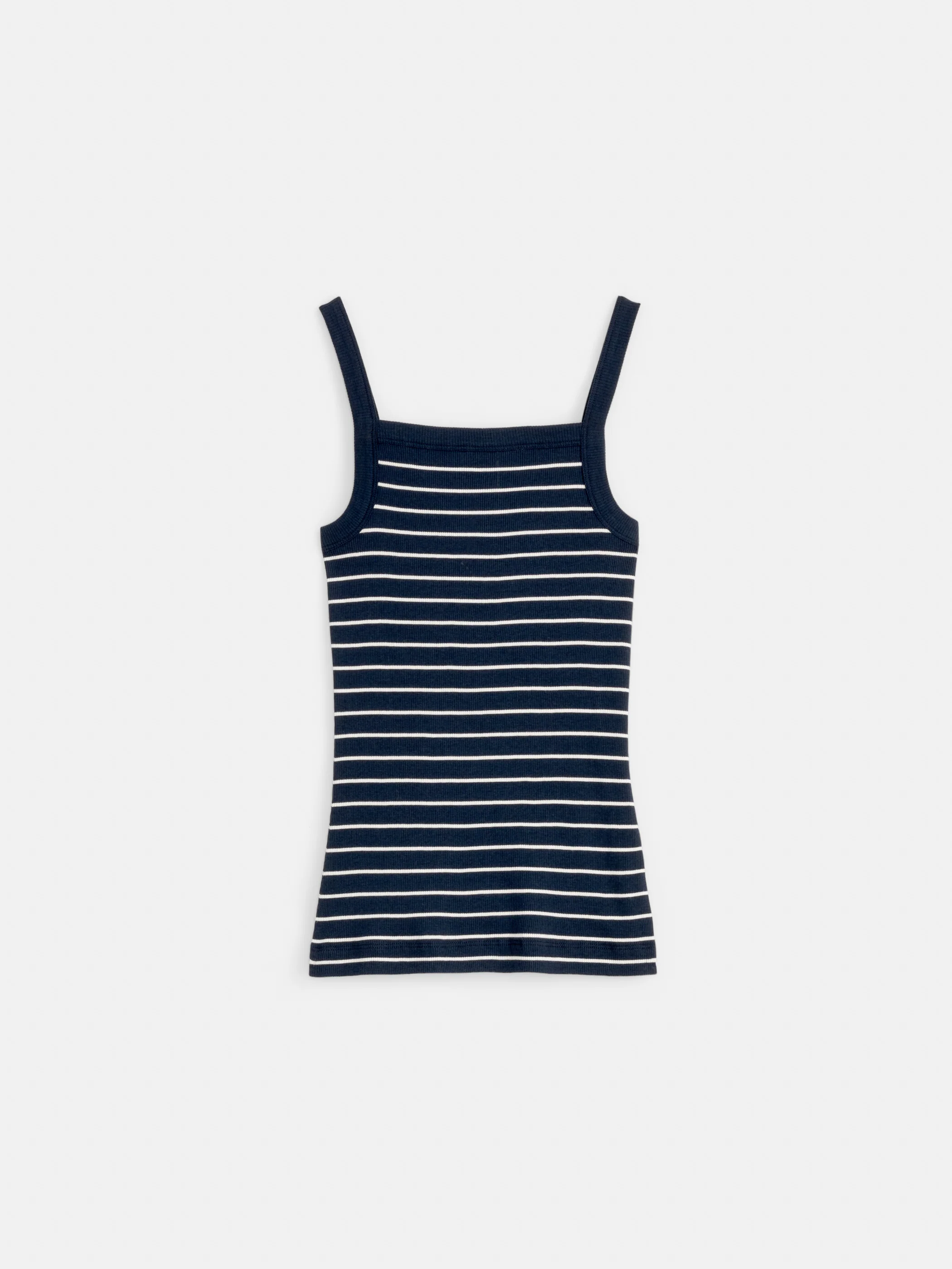 Lara Striped Tank In Fine Rib - Image 2