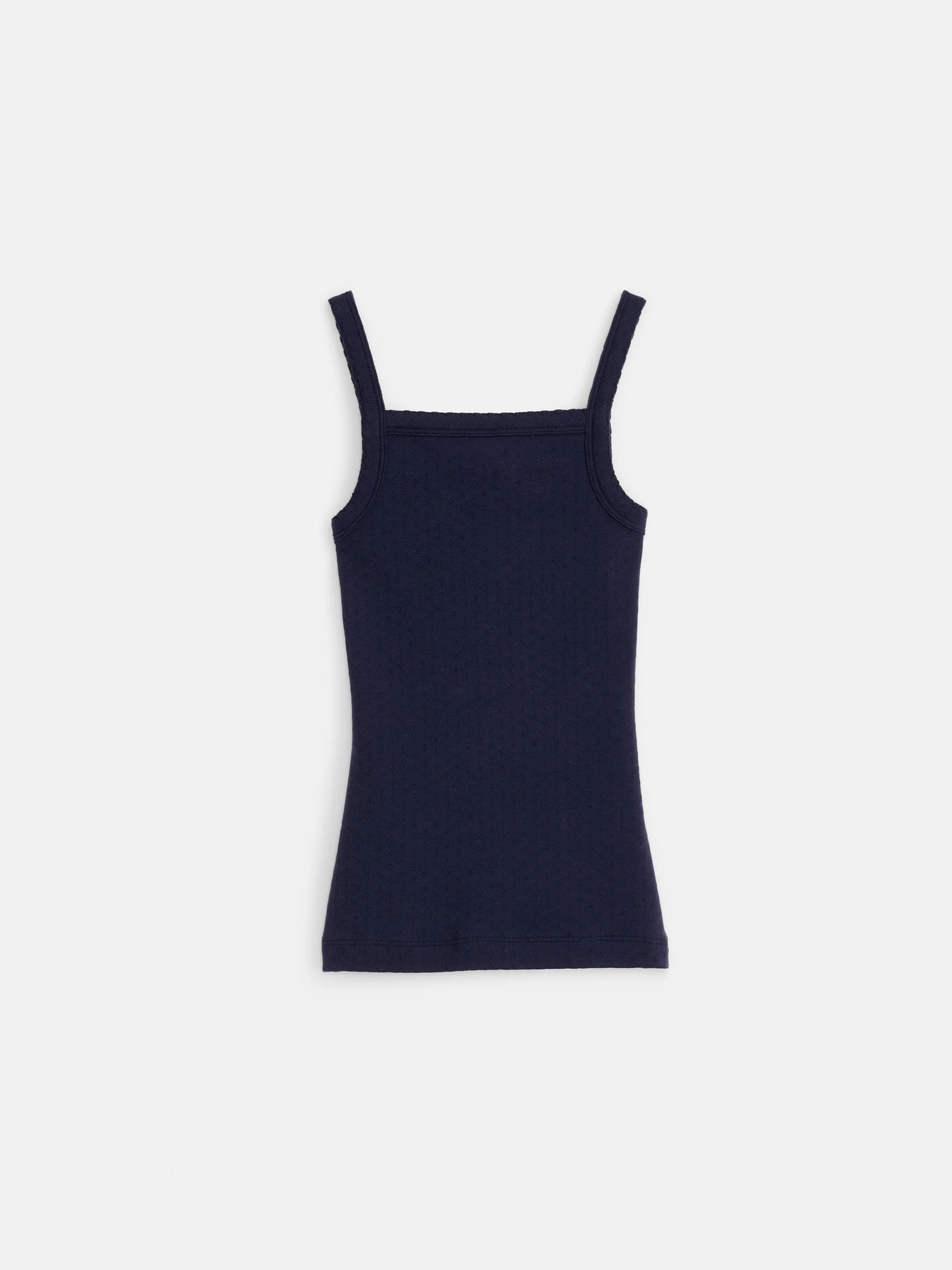 Lara Tank In Cotton Pointelle - Image 2