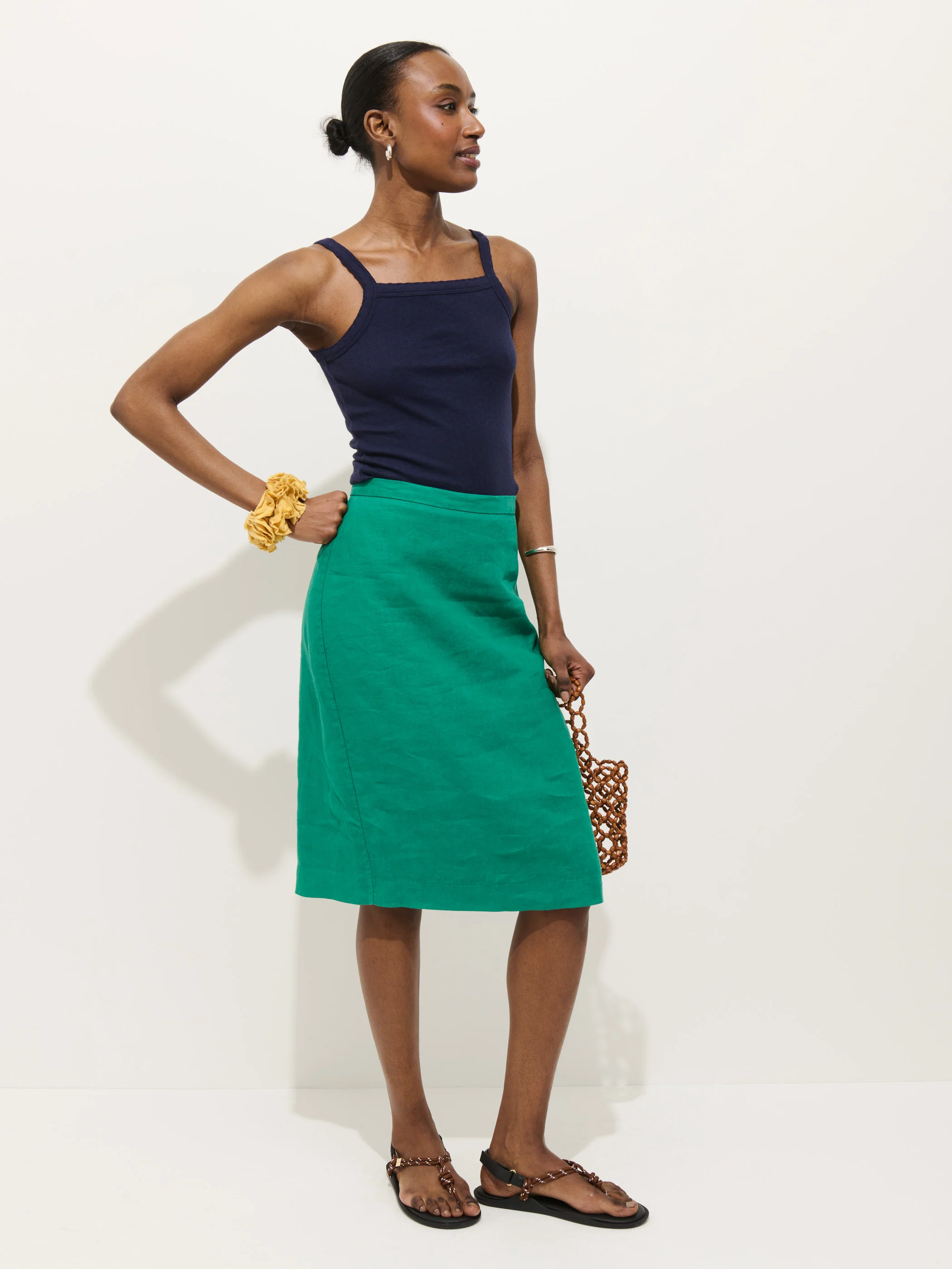 Lara Tank In Cotton Pointelle - Image 3