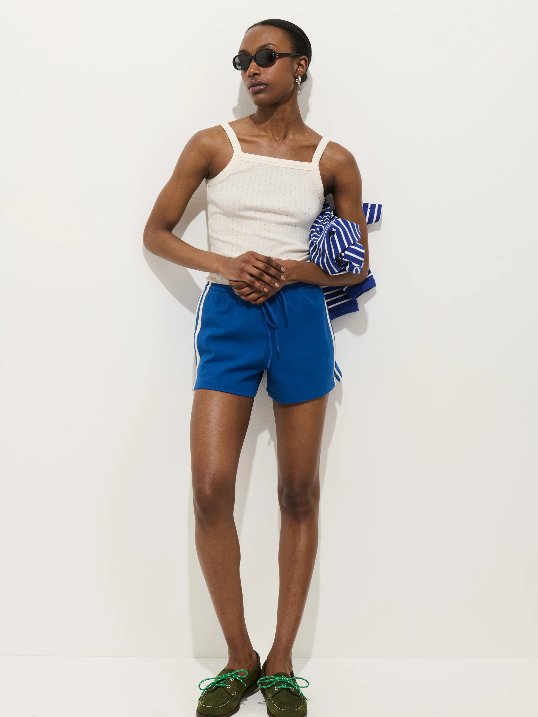 Lara Tank In Cotton Pointelle - Image 3