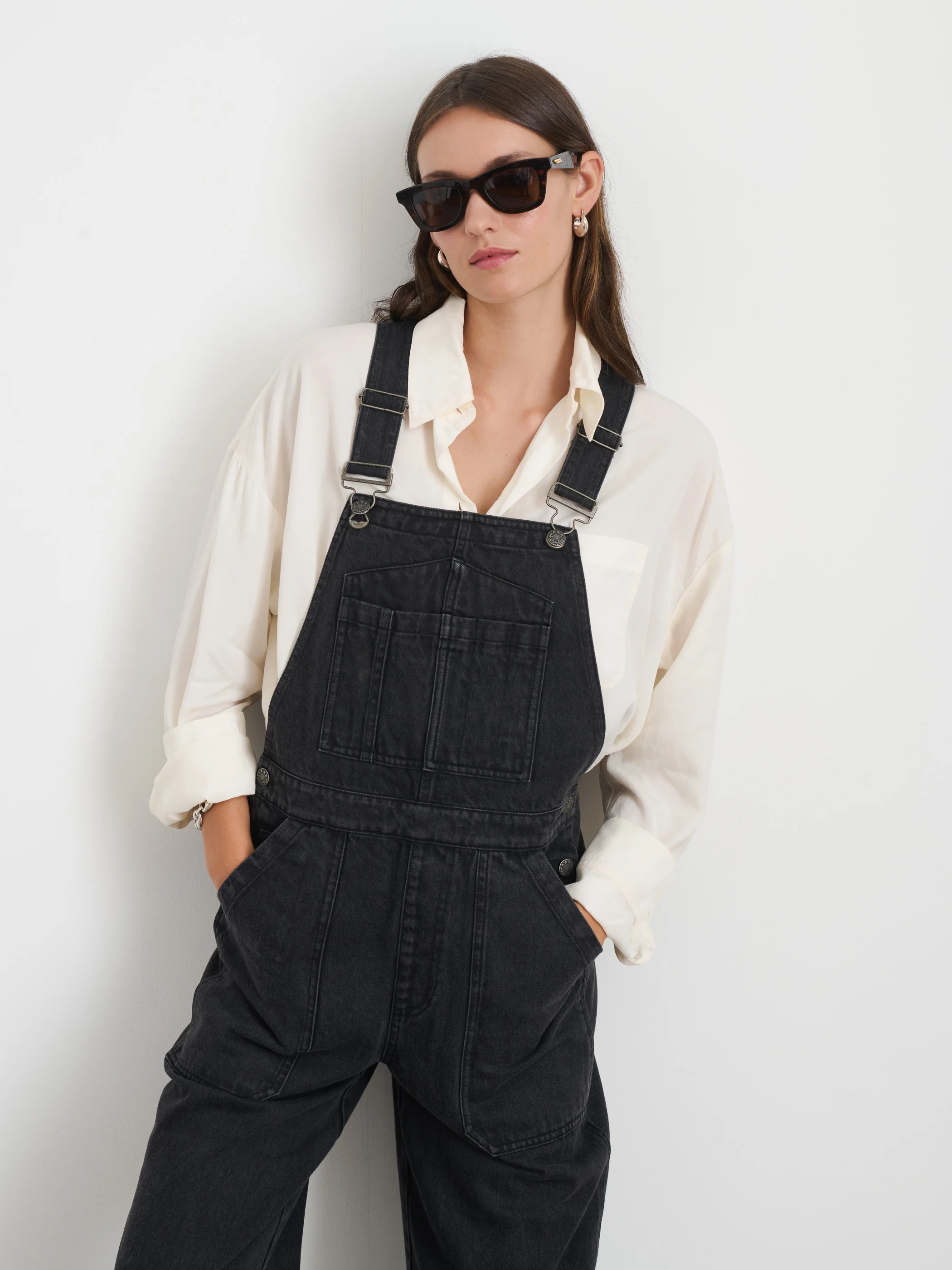 Lili Overall In Black Denim - Image 5