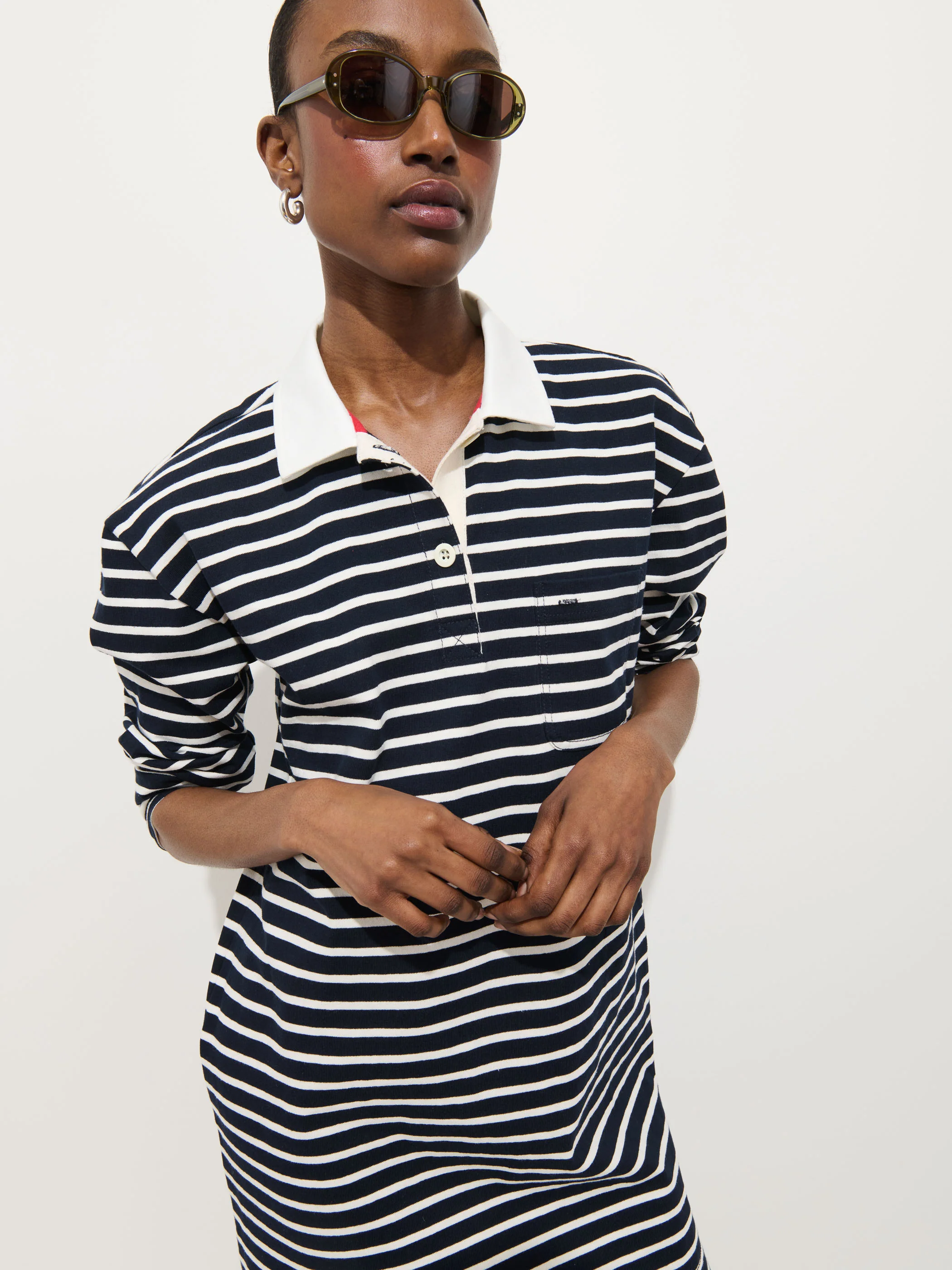 Lizzy Rugby Stripe Dress In Cotton Jersey - Image 3