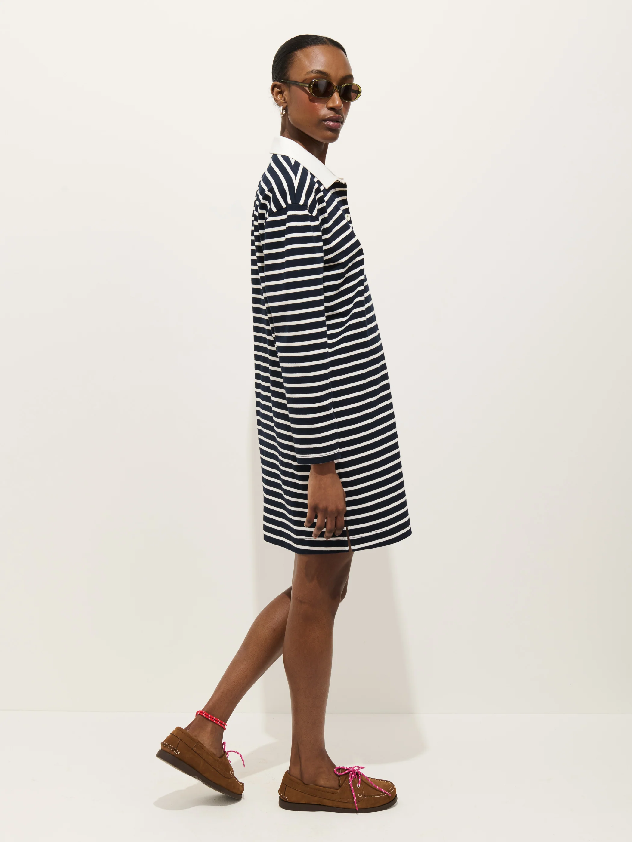 Lizzy Rugby Stripe Dress In Cotton Jersey - Image 4