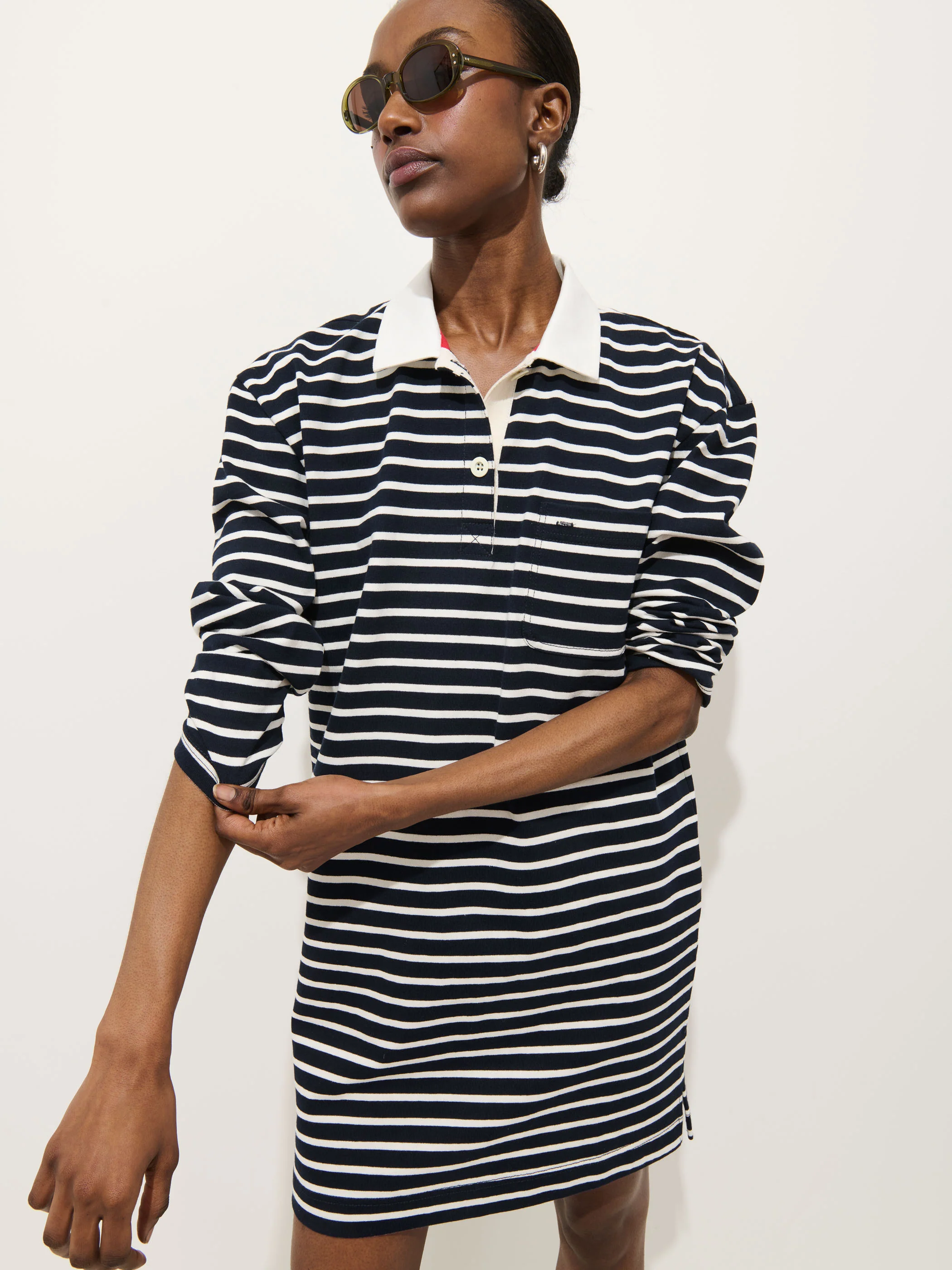 Lizzy Rugby Stripe Dress In Cotton Jersey - Image 7