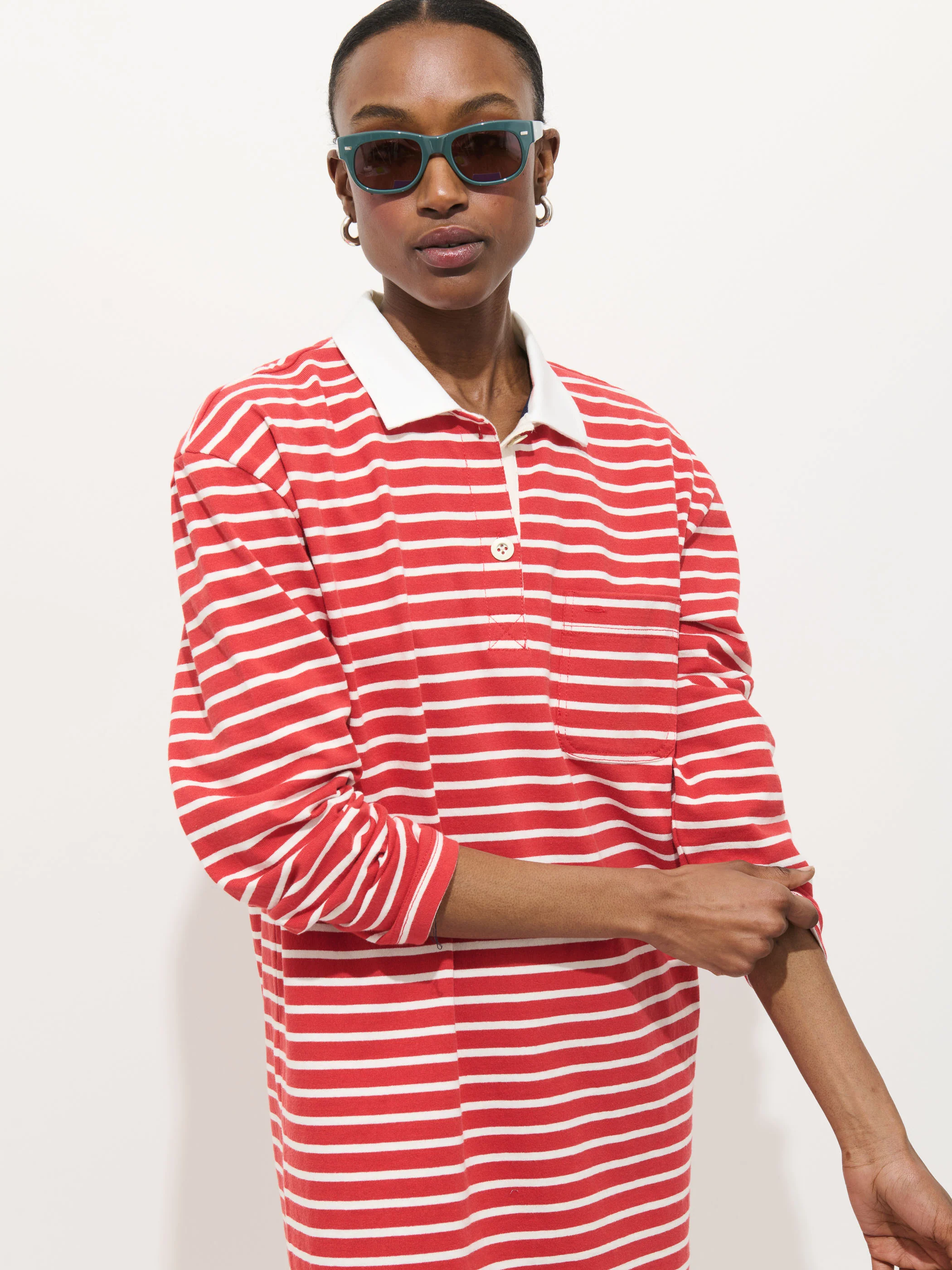 Lizzy Rugby Stripe Dress In Cotton Jersey - Image 3