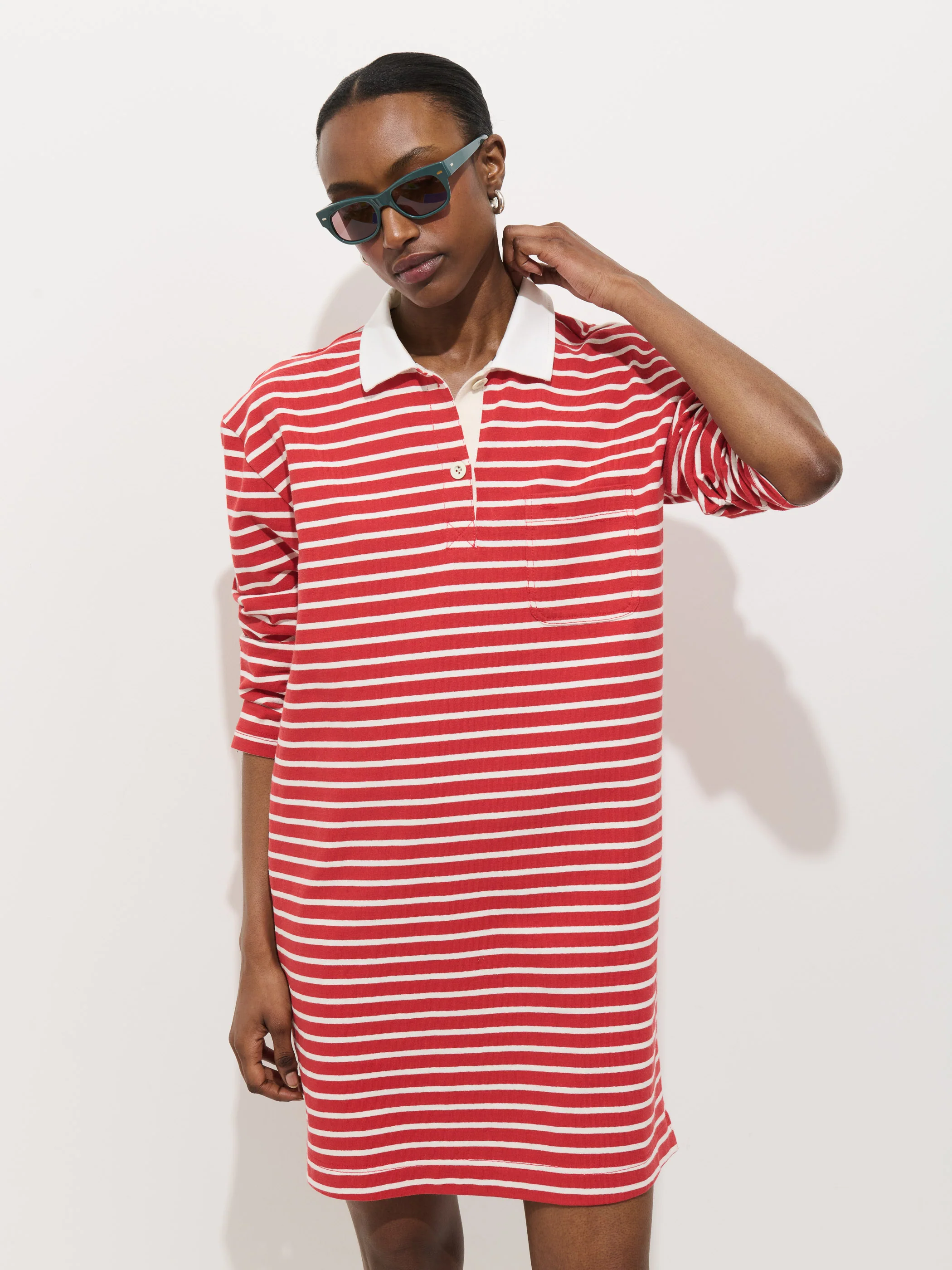 Lizzy Rugby Stripe Dress In Cotton Jersey - Image 6
