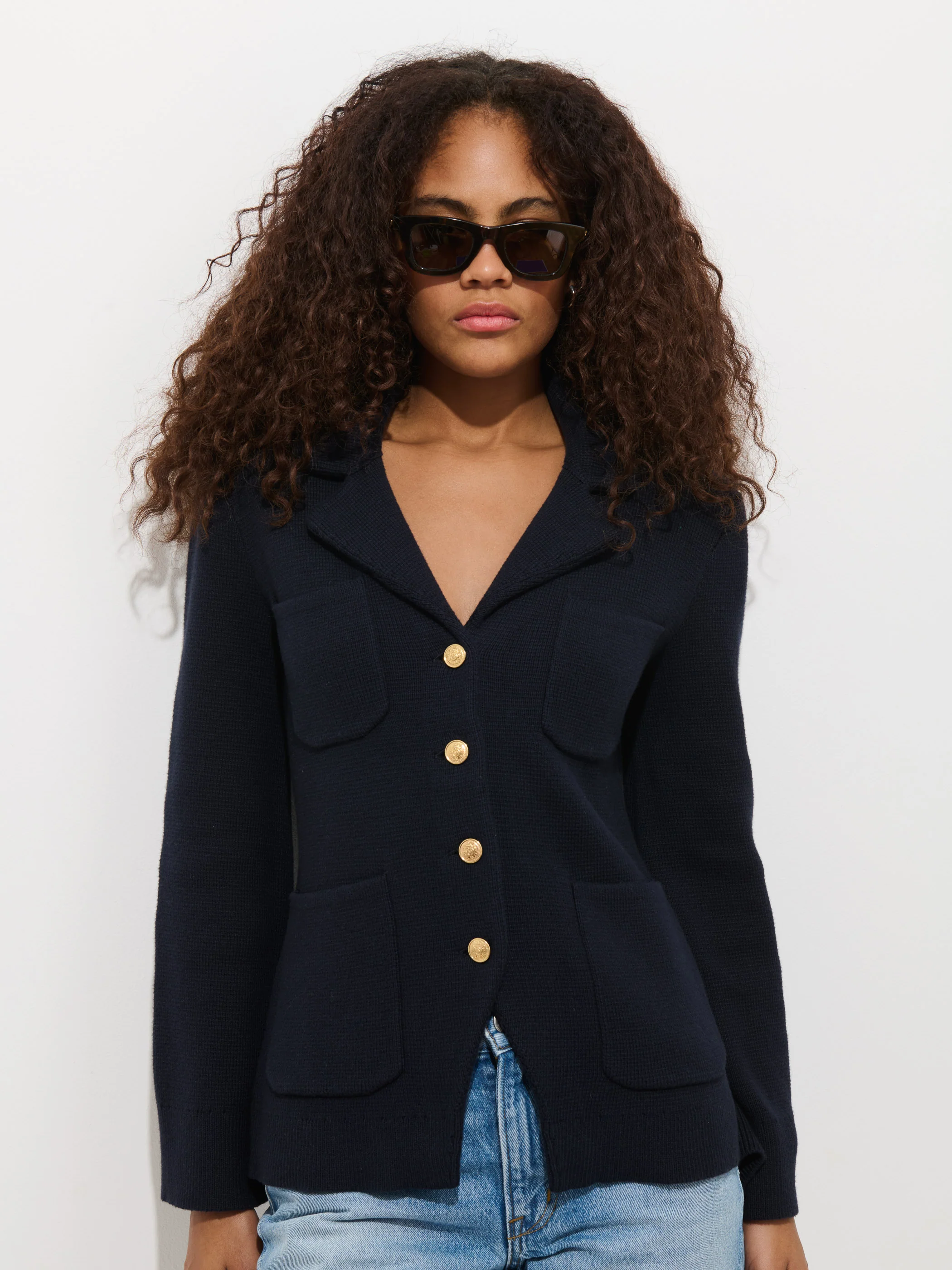 London Sweater Jacket In Cotton Cashmere
