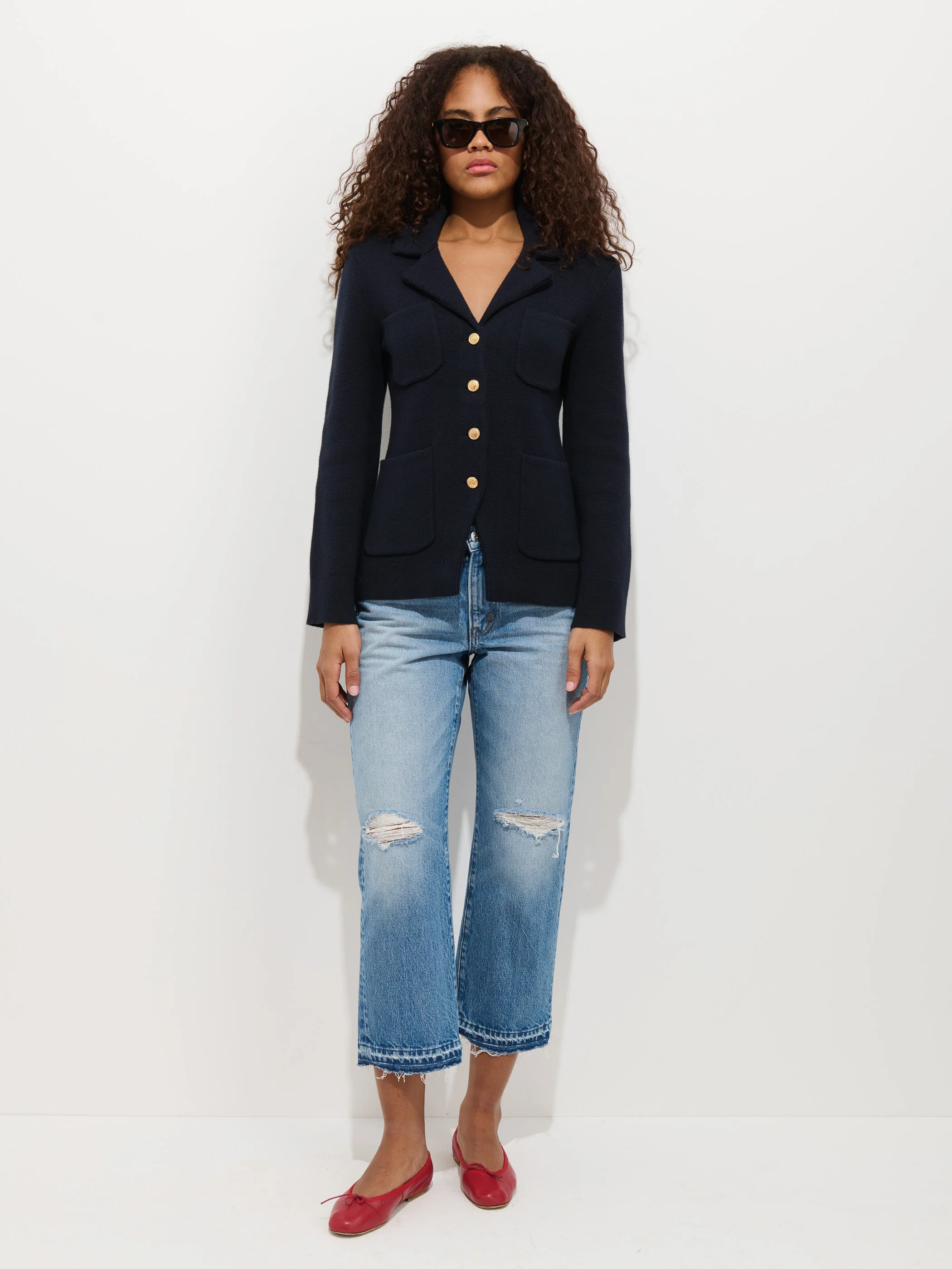 London Sweater Jacket In Cotton Cashmere - Image 3