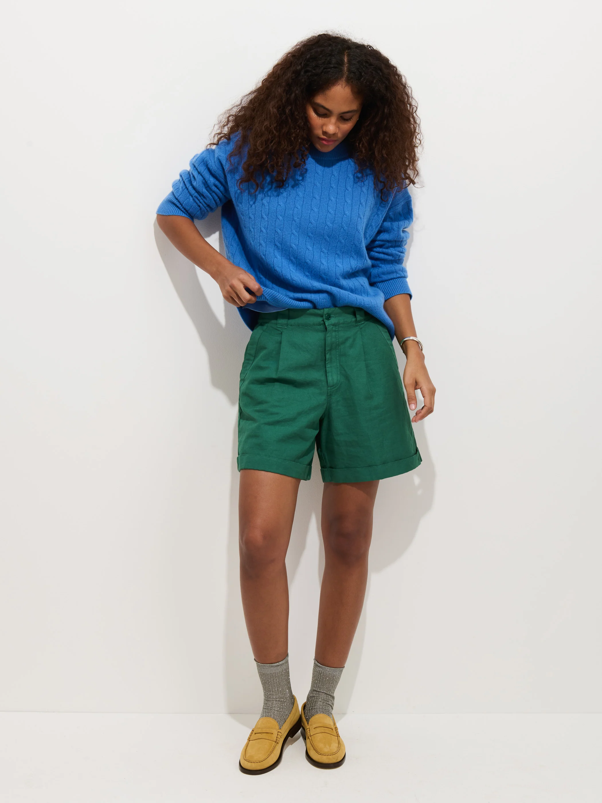 Lucie Short In Linen Cotton - Image 3