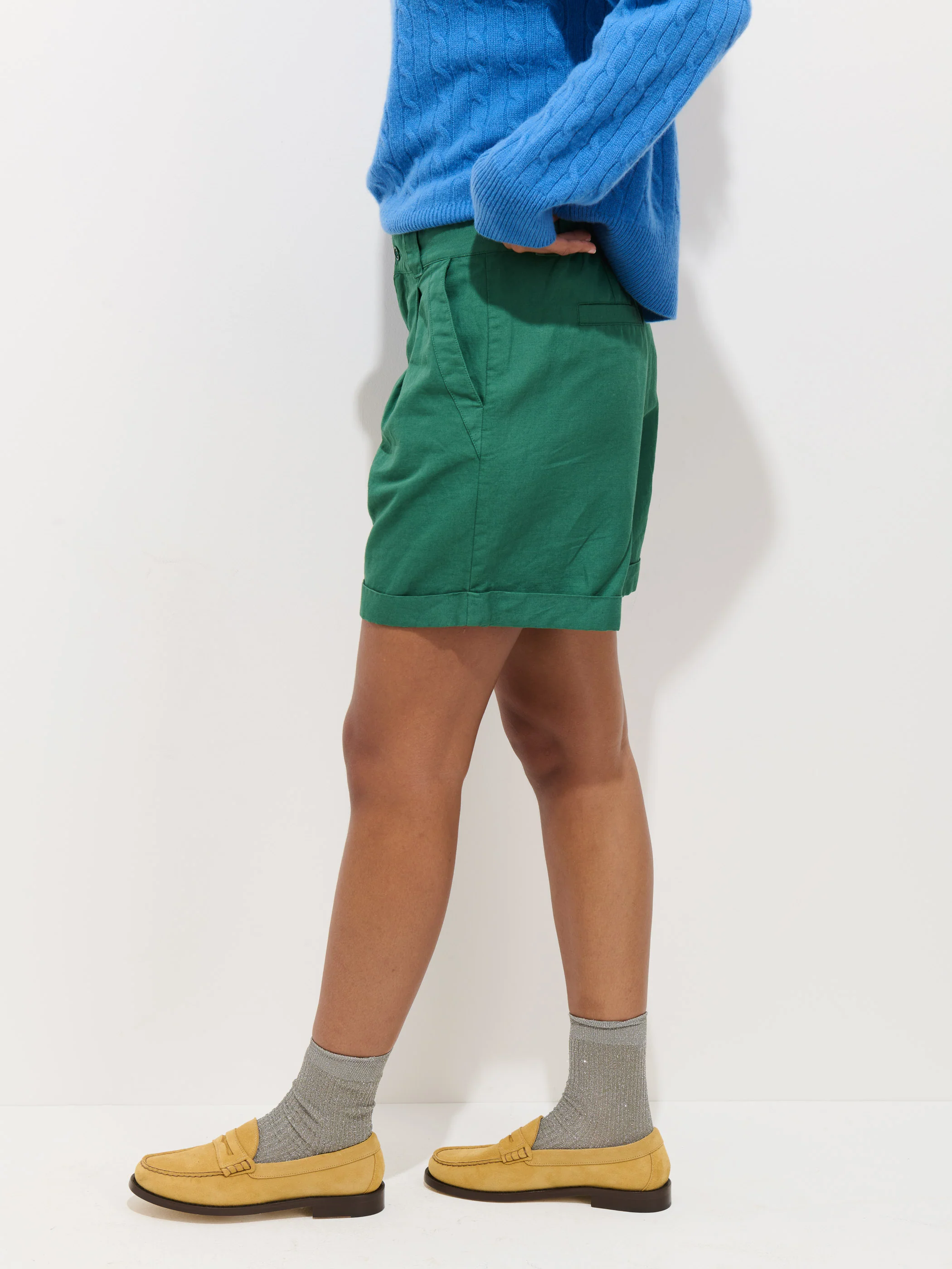 Lucie Short In Linen Cotton - Image 5