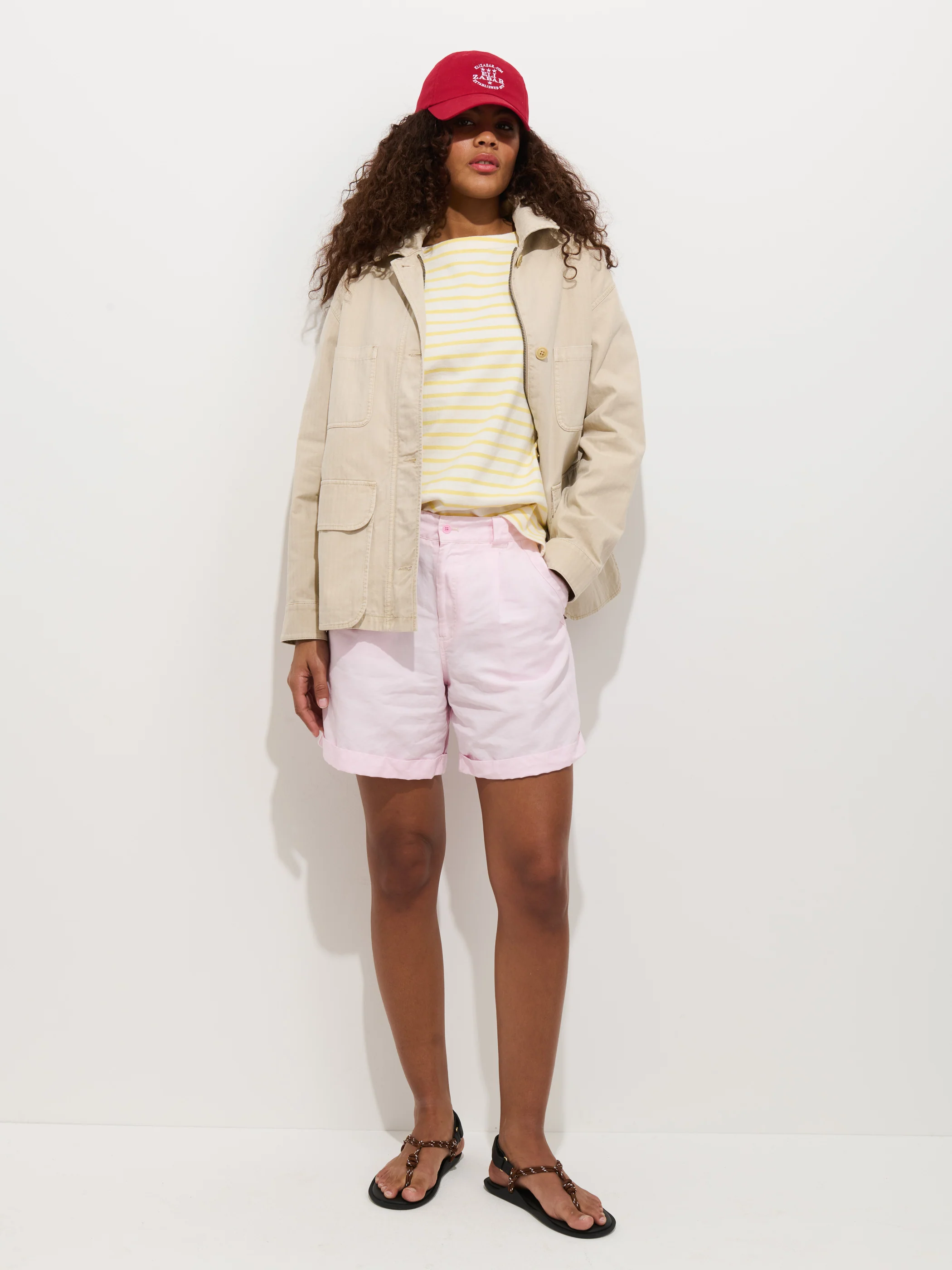 Lucie Short In Linen Cotton - Image 3