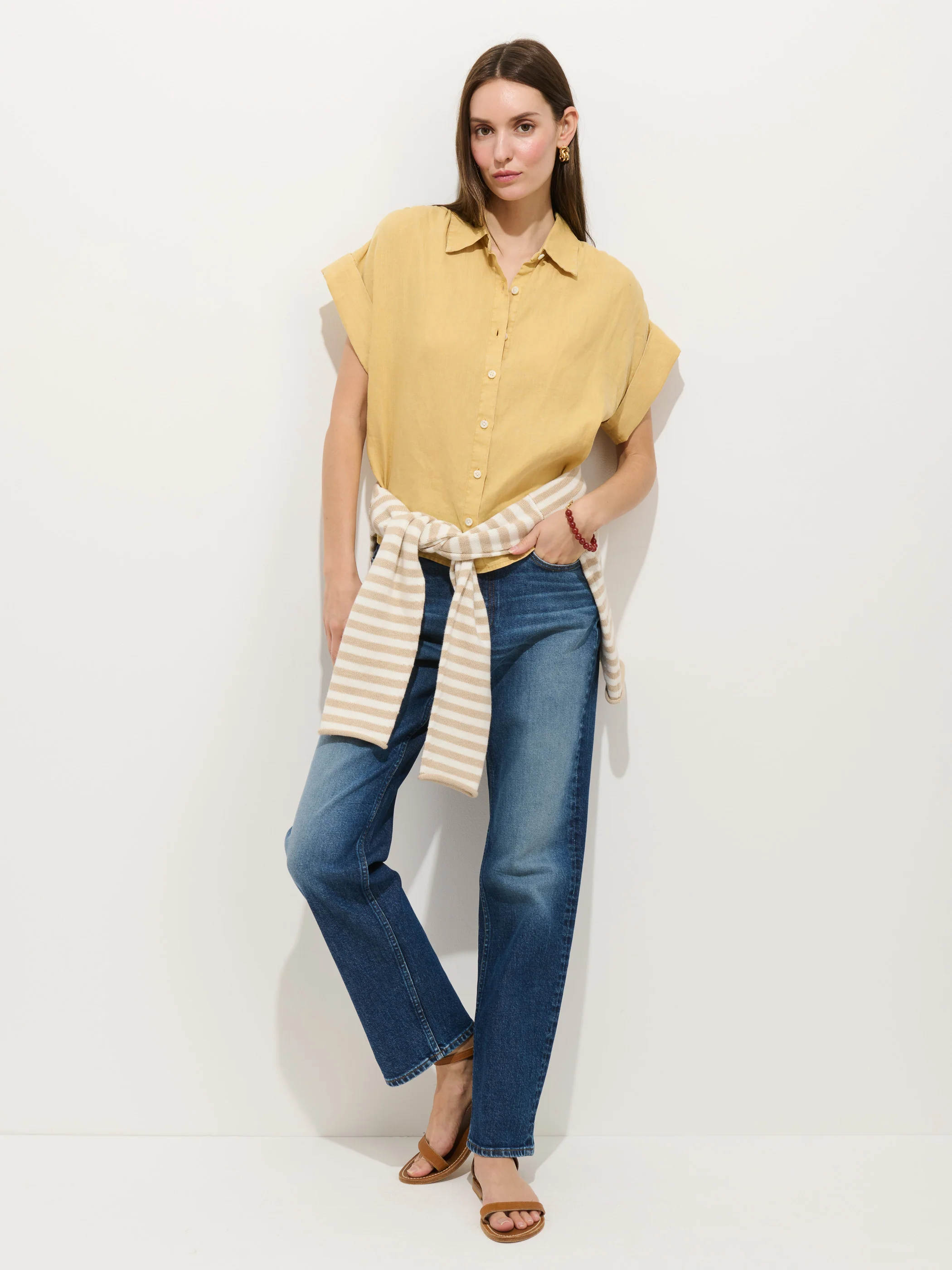 Maddie Blouse In Linen - Image 3