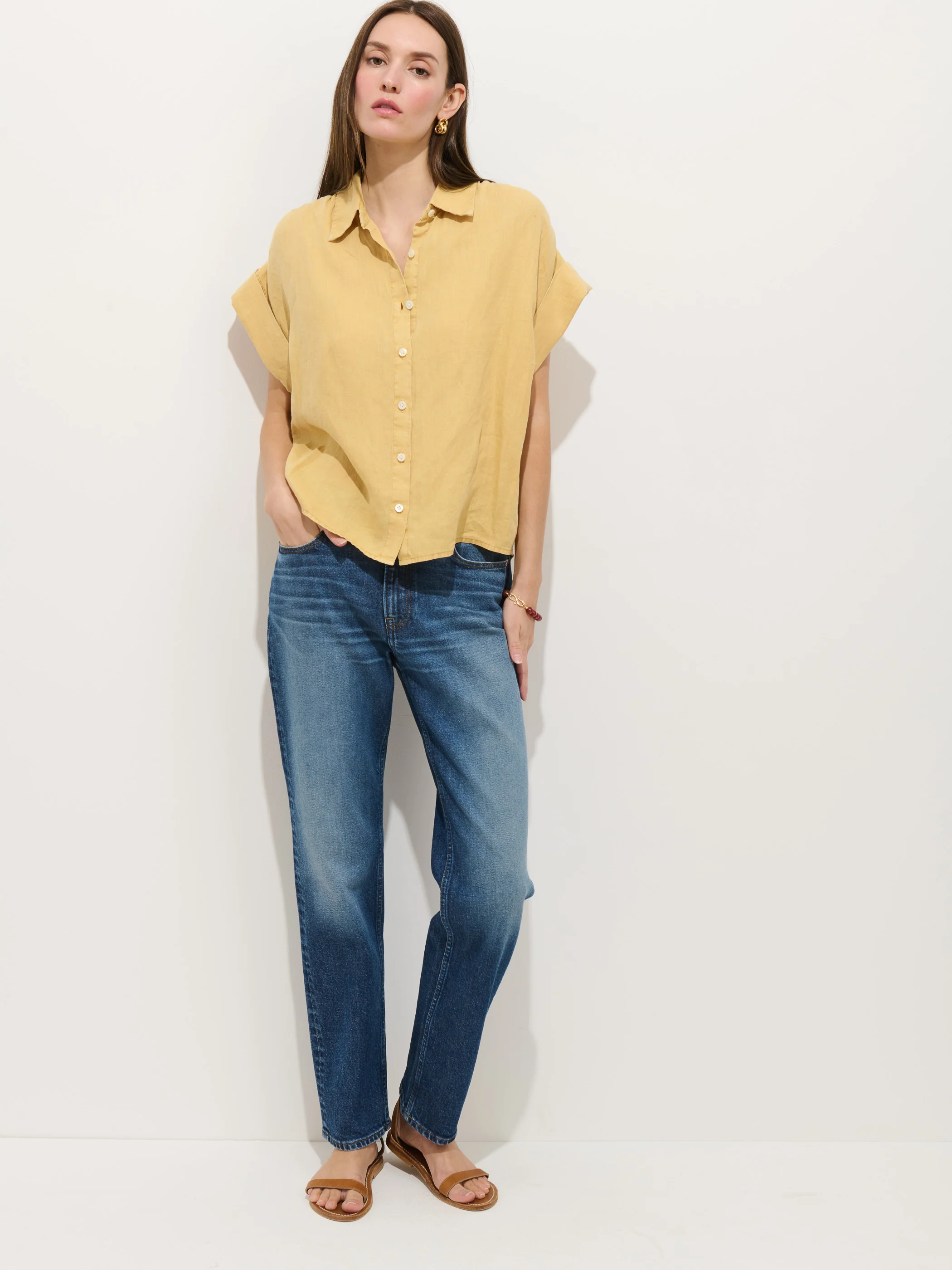 Maddie Blouse In Linen - Image 5