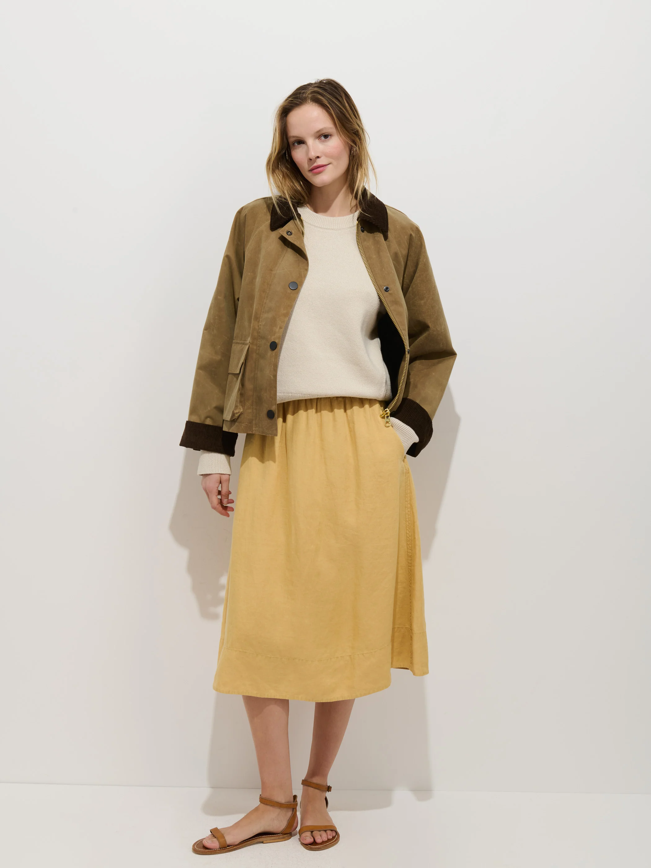 Maddie Skirt In Linen - Image 3