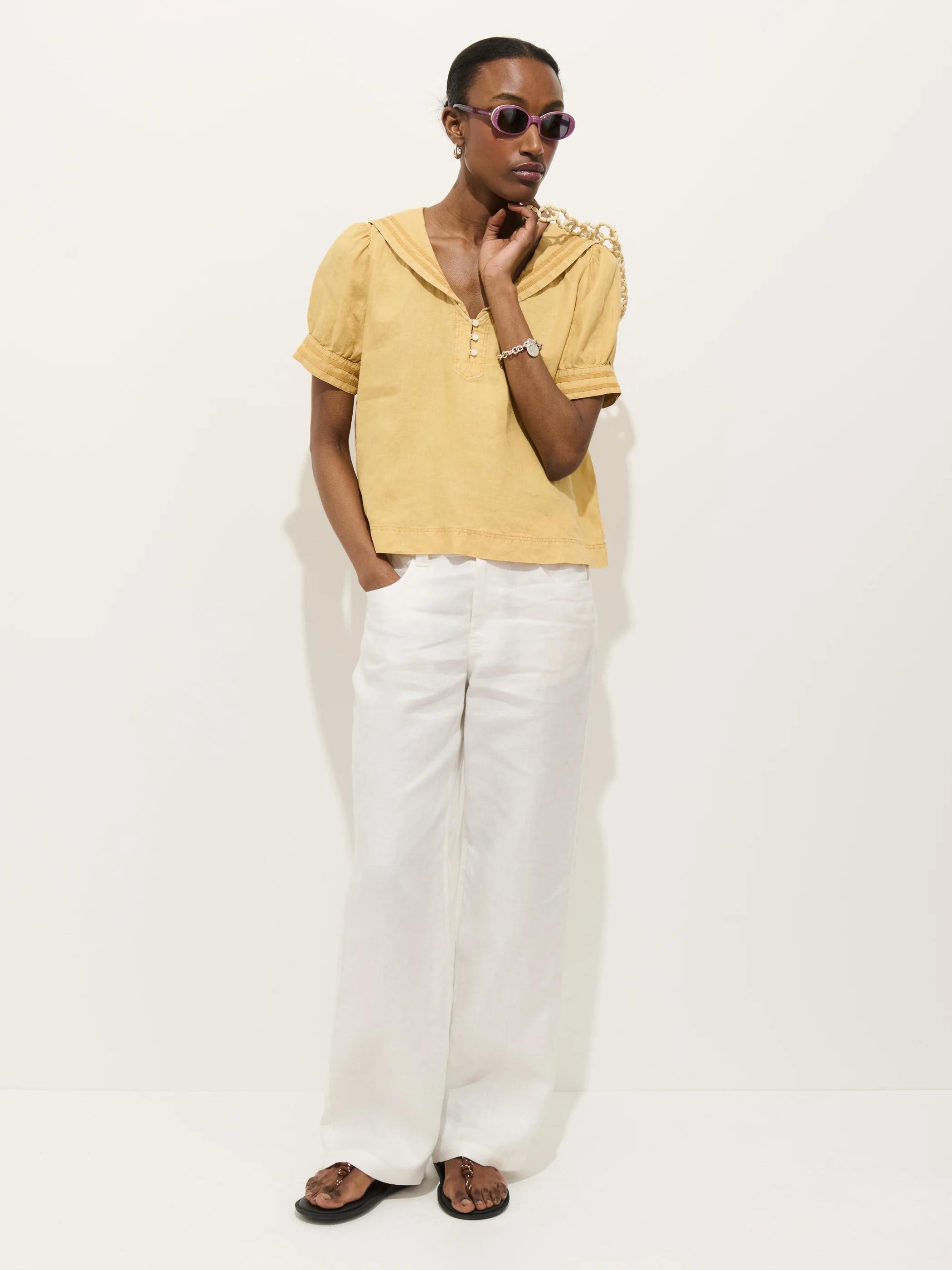 Madeleine Shirt In Linen - Image 3
