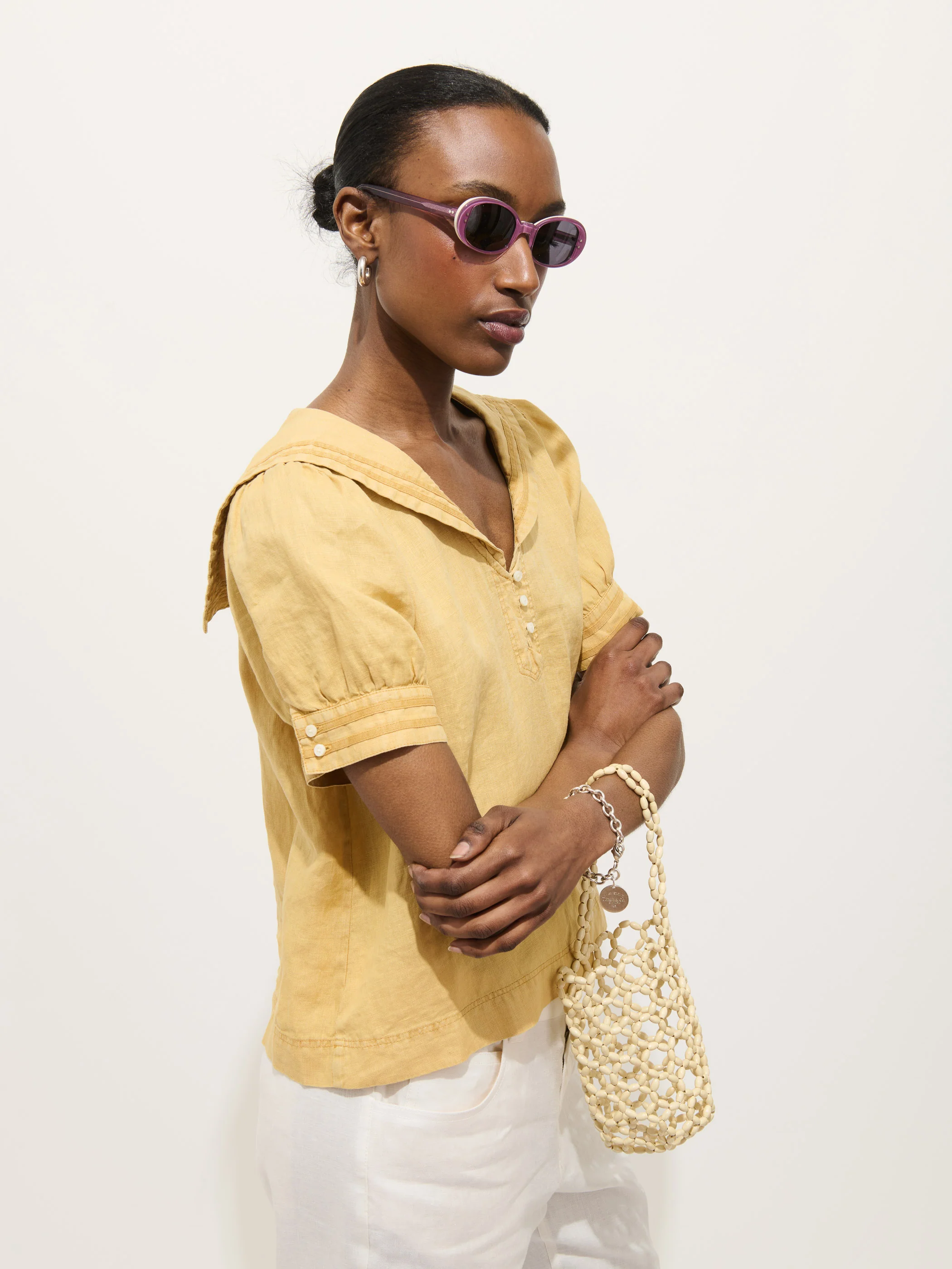 Madeleine Shirt In Linen - Image 4