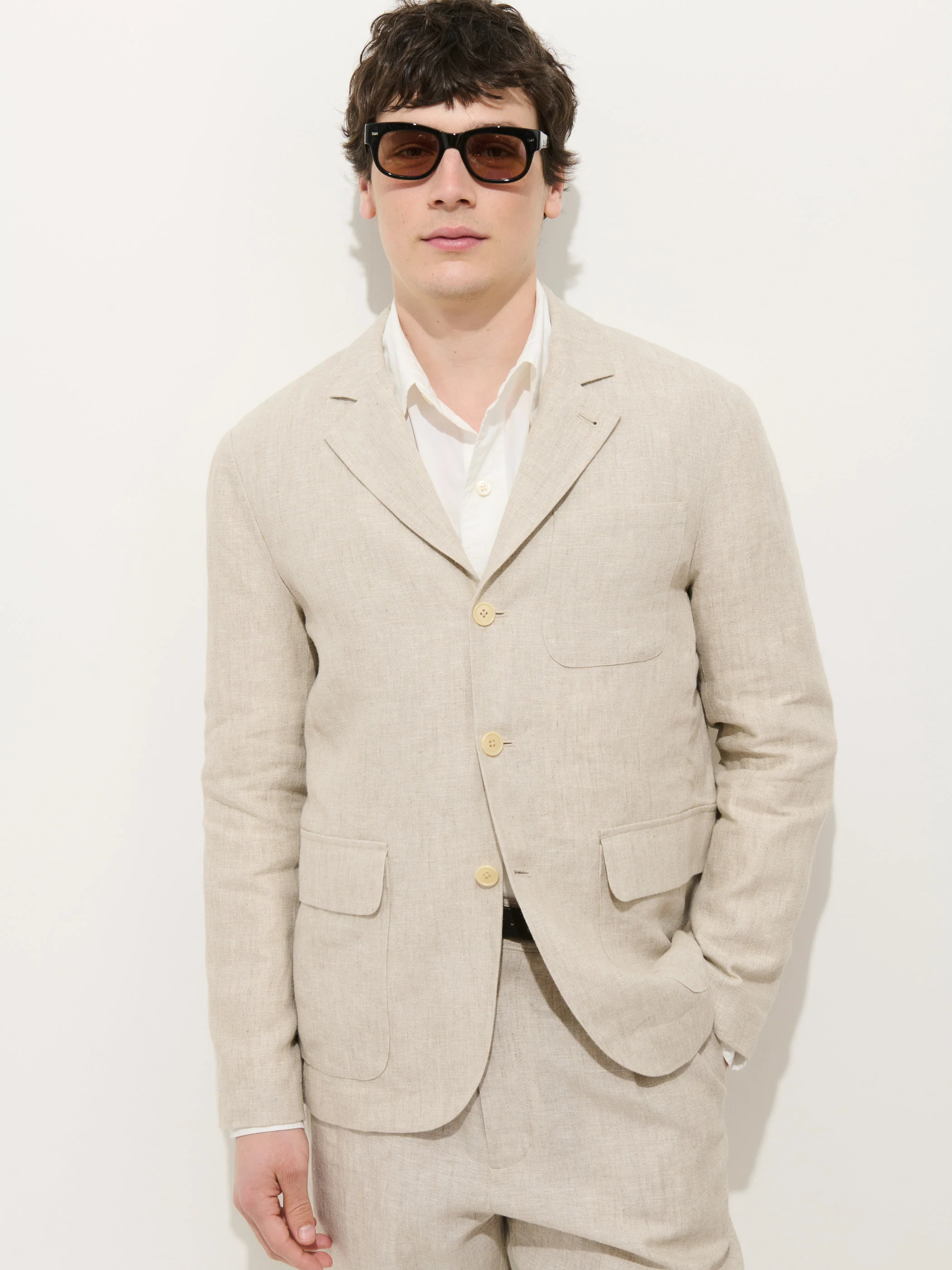 Mercer Linen Jacket In Flax