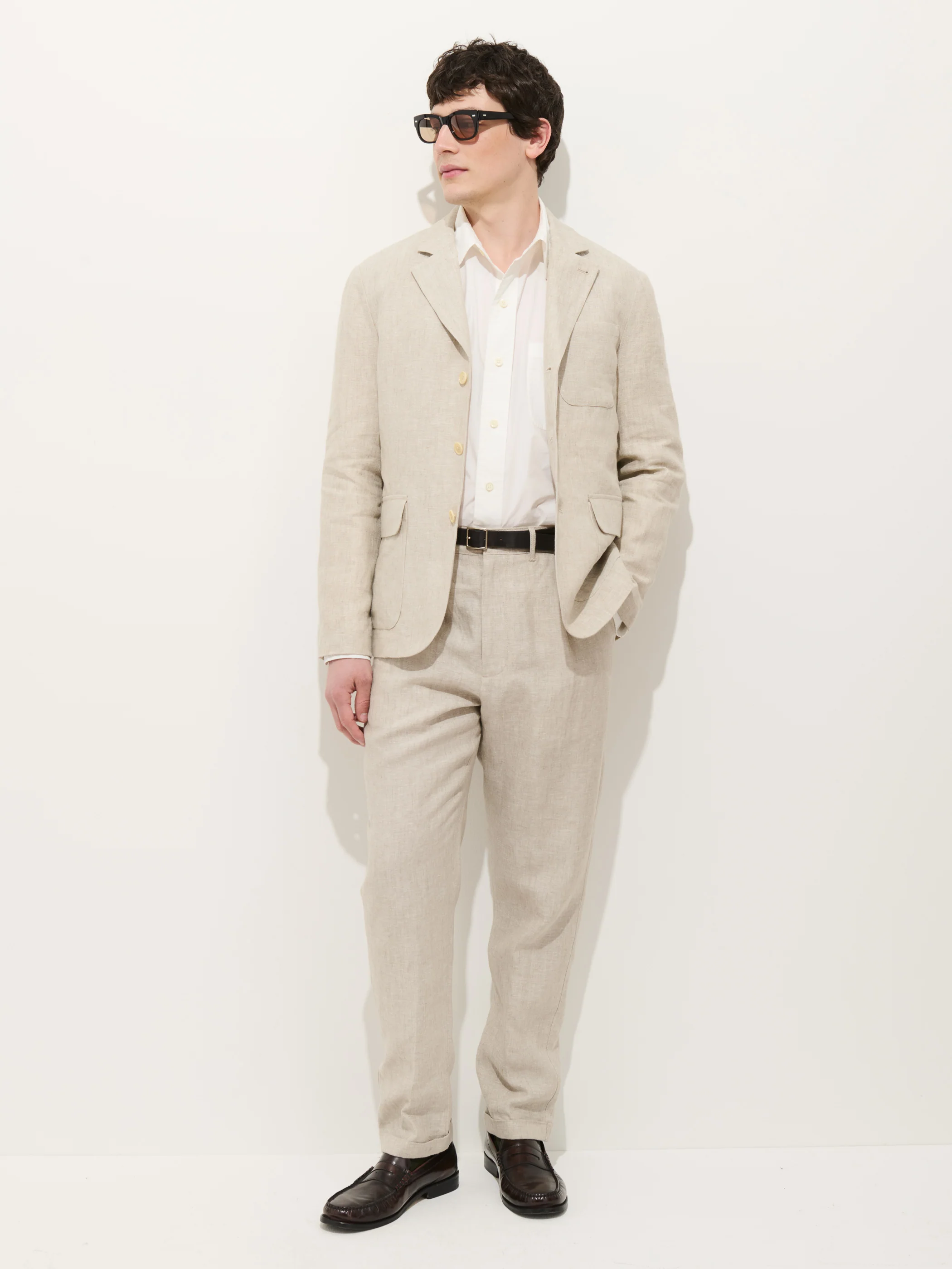 Mercer Linen Jacket In Flax - Image 5