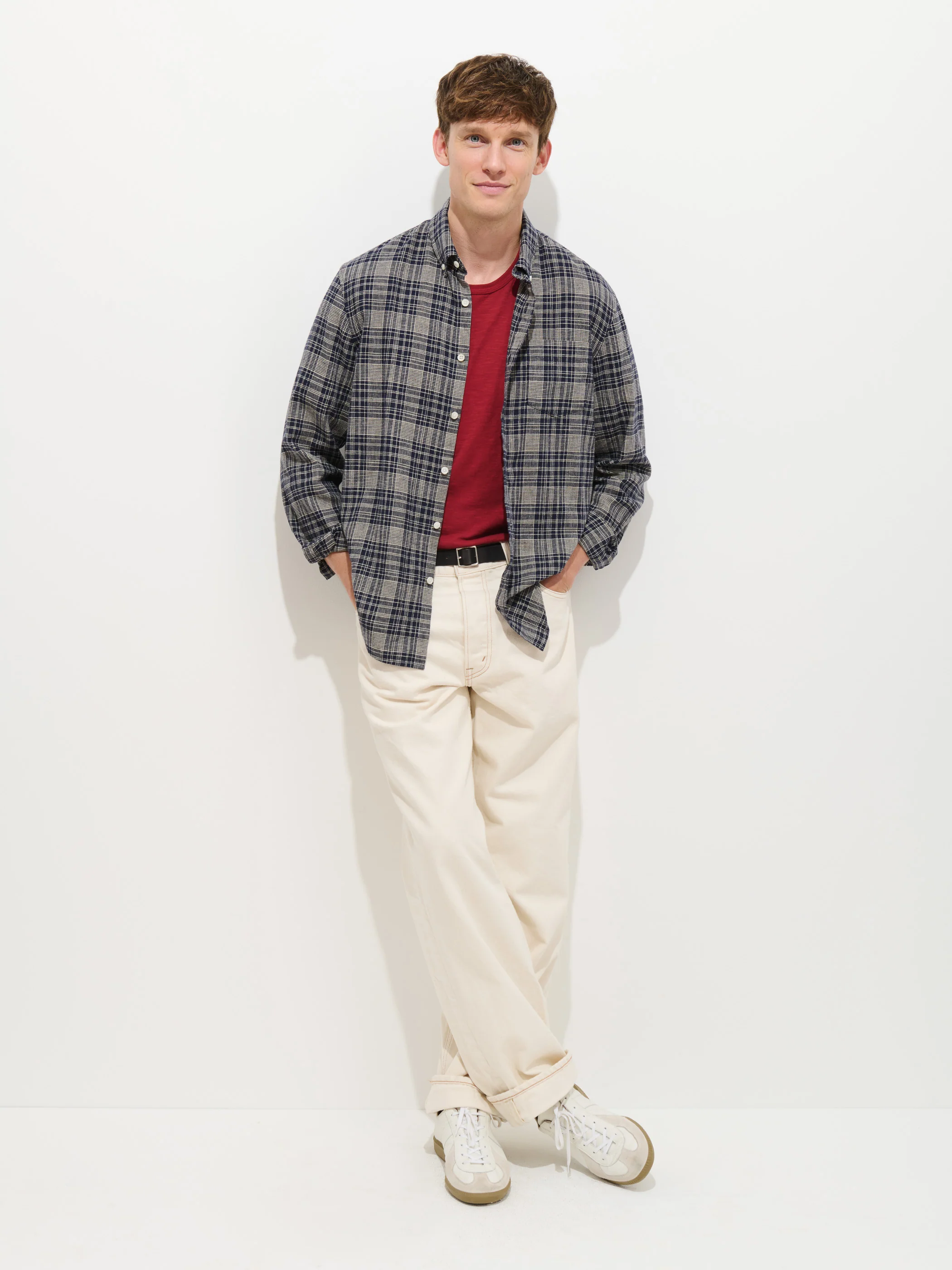 Mill Check Shirt In Linen Cotton - Image 3