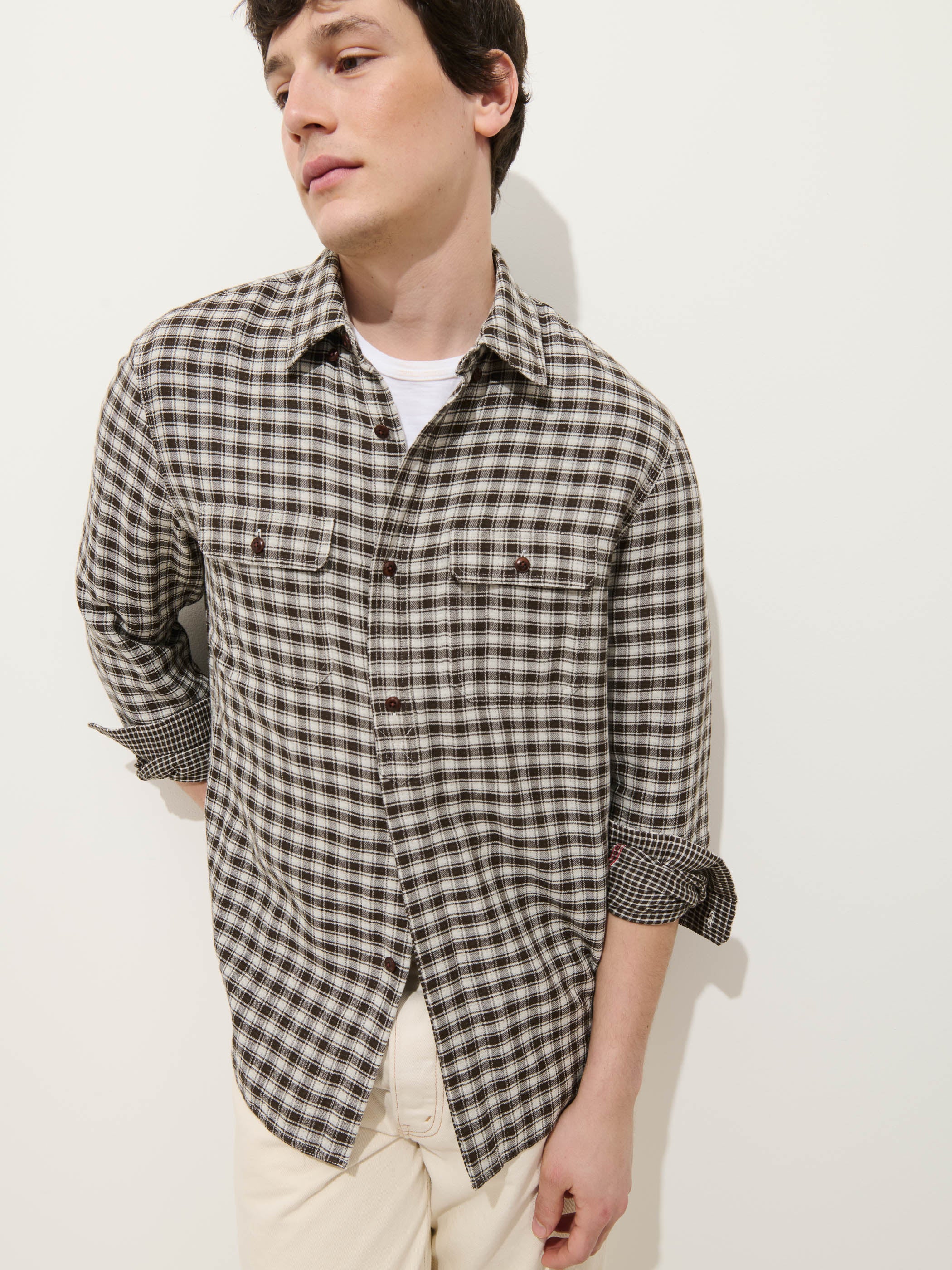 Mill Double Gauze Shirt In Cotton Plaid - Image 4