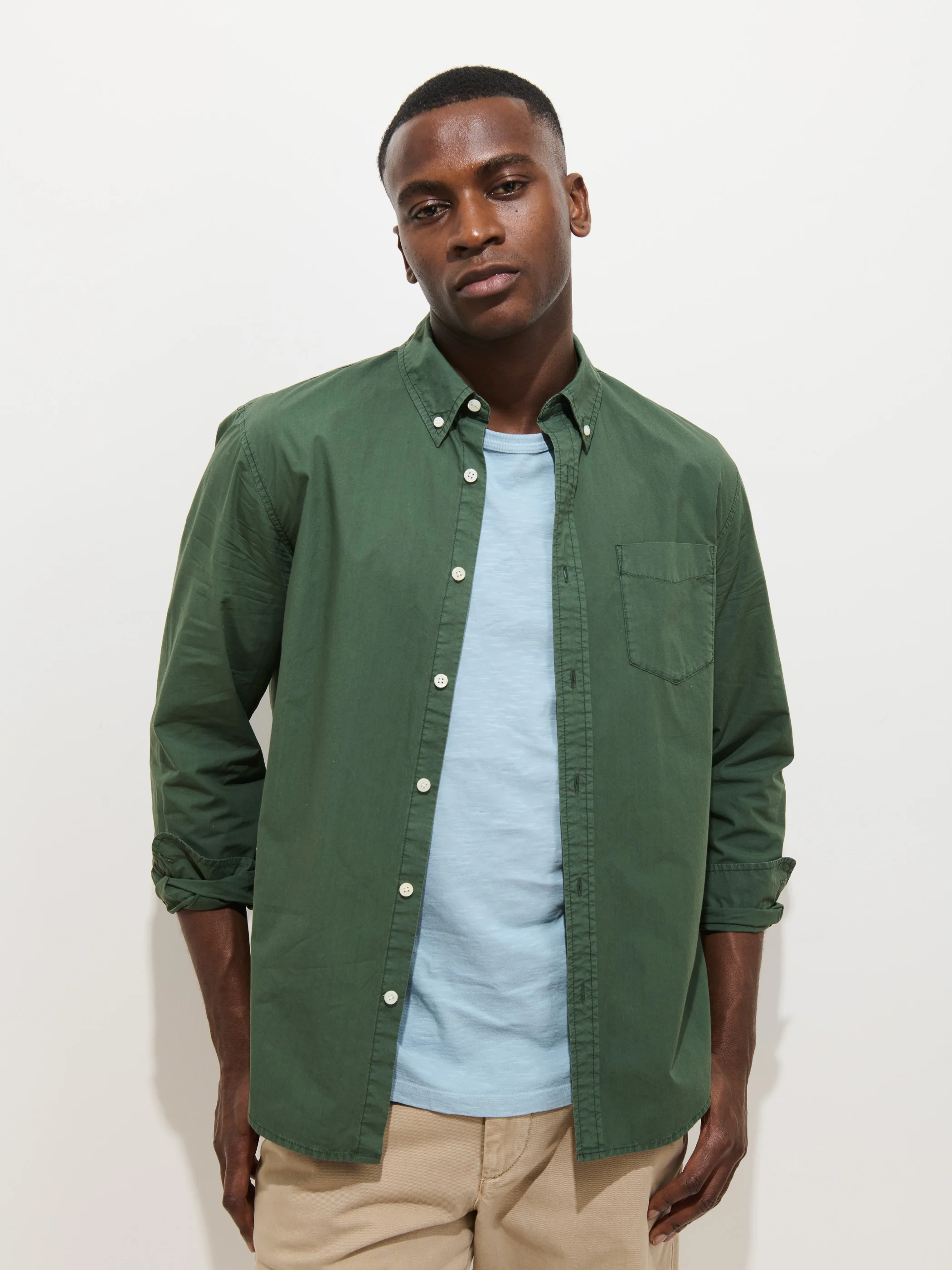 Mill Shirt In Cotton Poplin