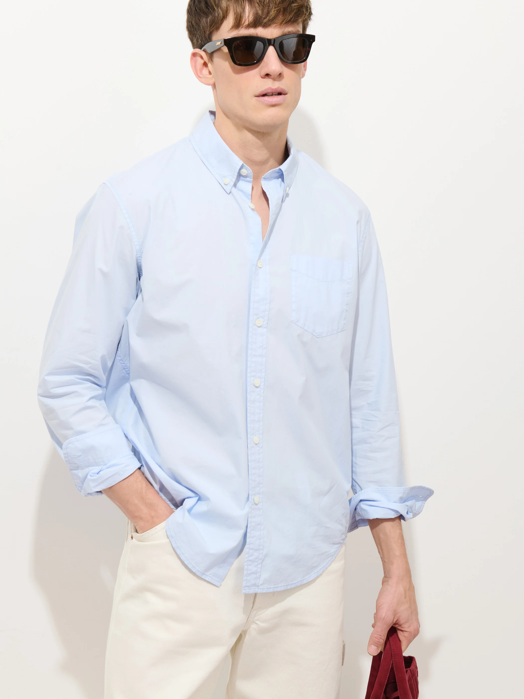 Mill Shirt In Cotton Poplin