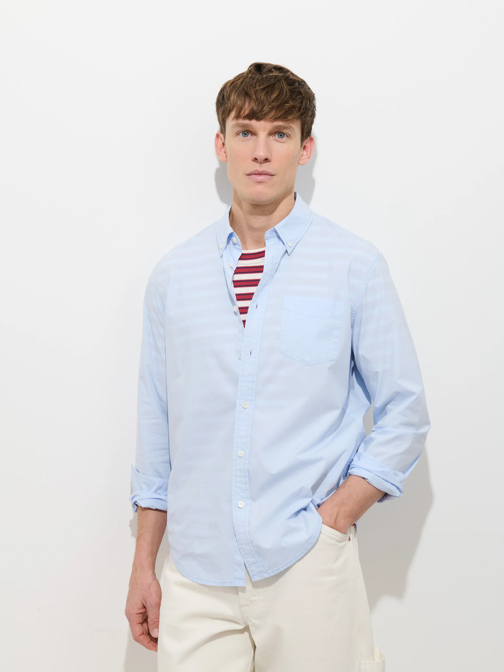 Mill Shirt In Cotton Poplin - Image 3