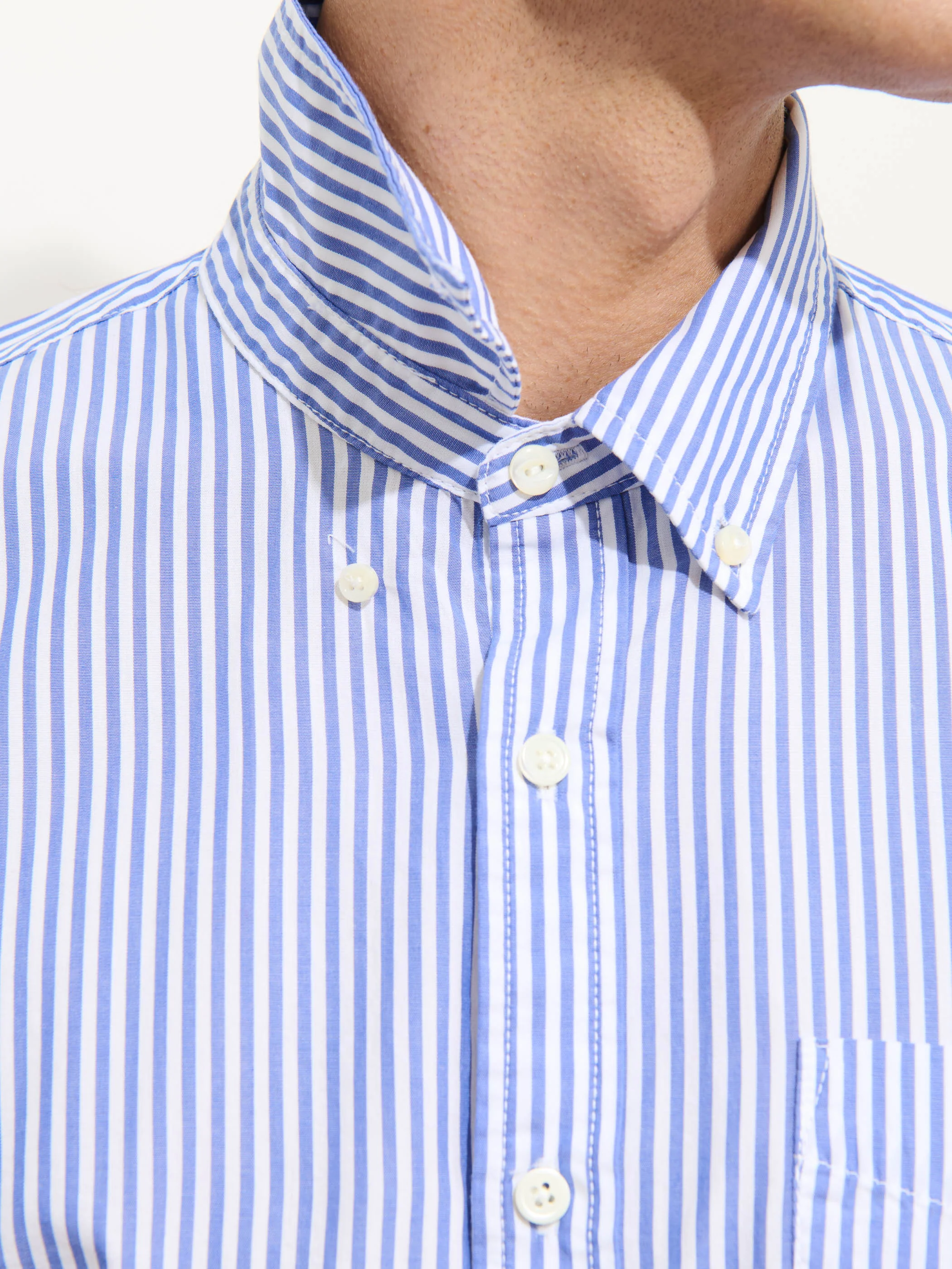 Mill Shirt In Stripe Portuguese Poplin - Image 4