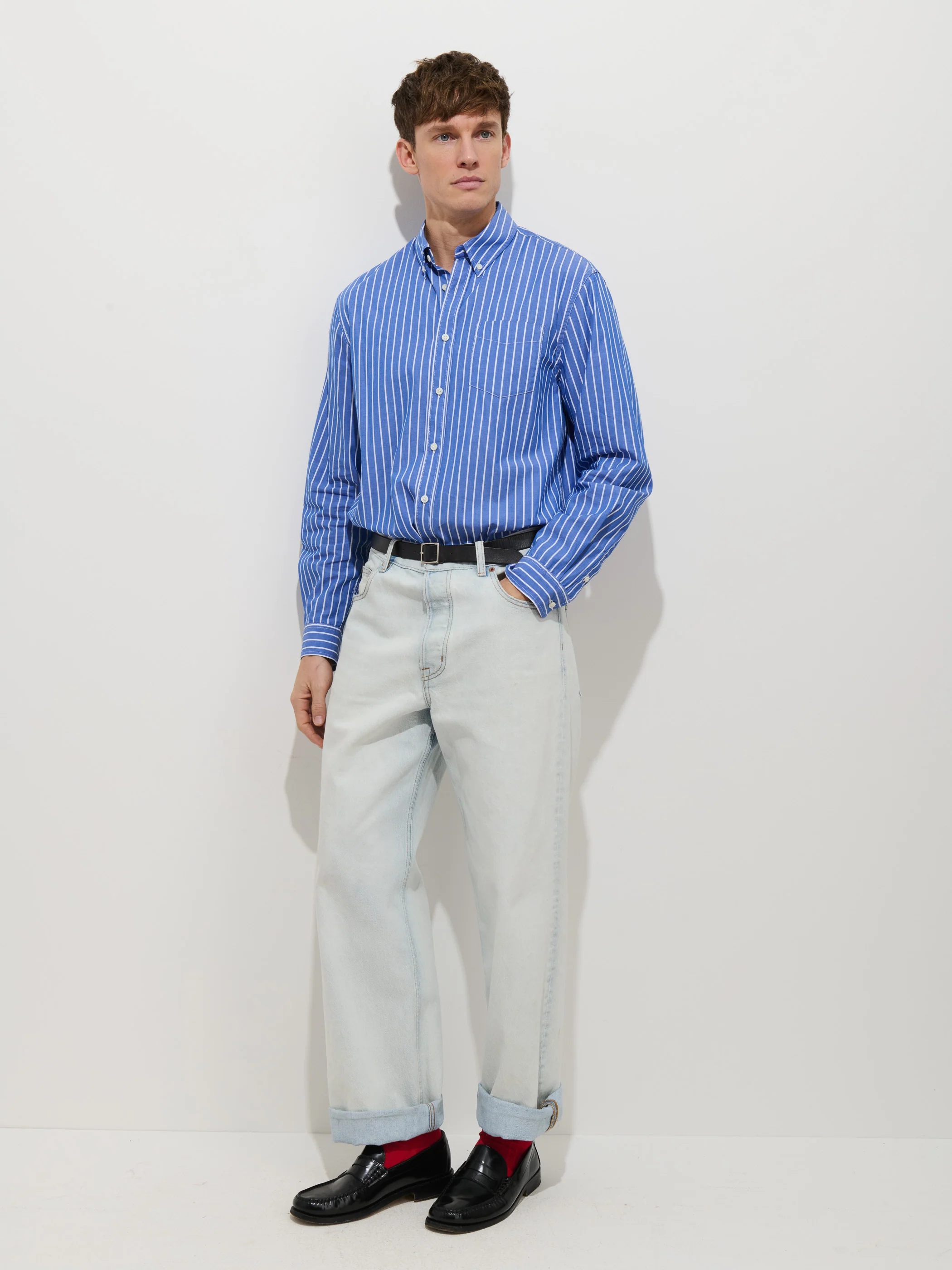 Mill Shirt In Thin Stripe - Image 4